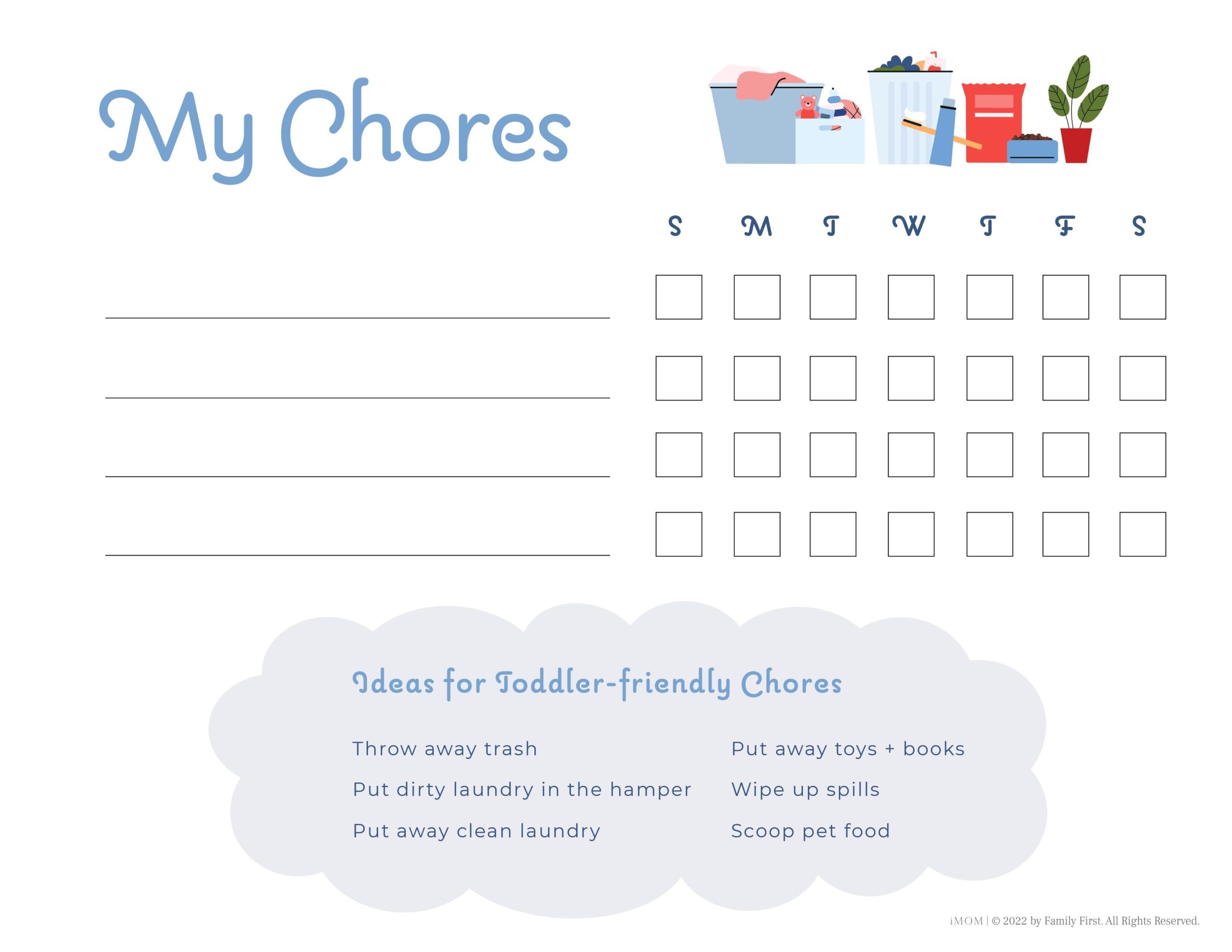 10 Free Printable Chore Charts IMOM Free Printable Chore Charts To Help Kids Get Organized
