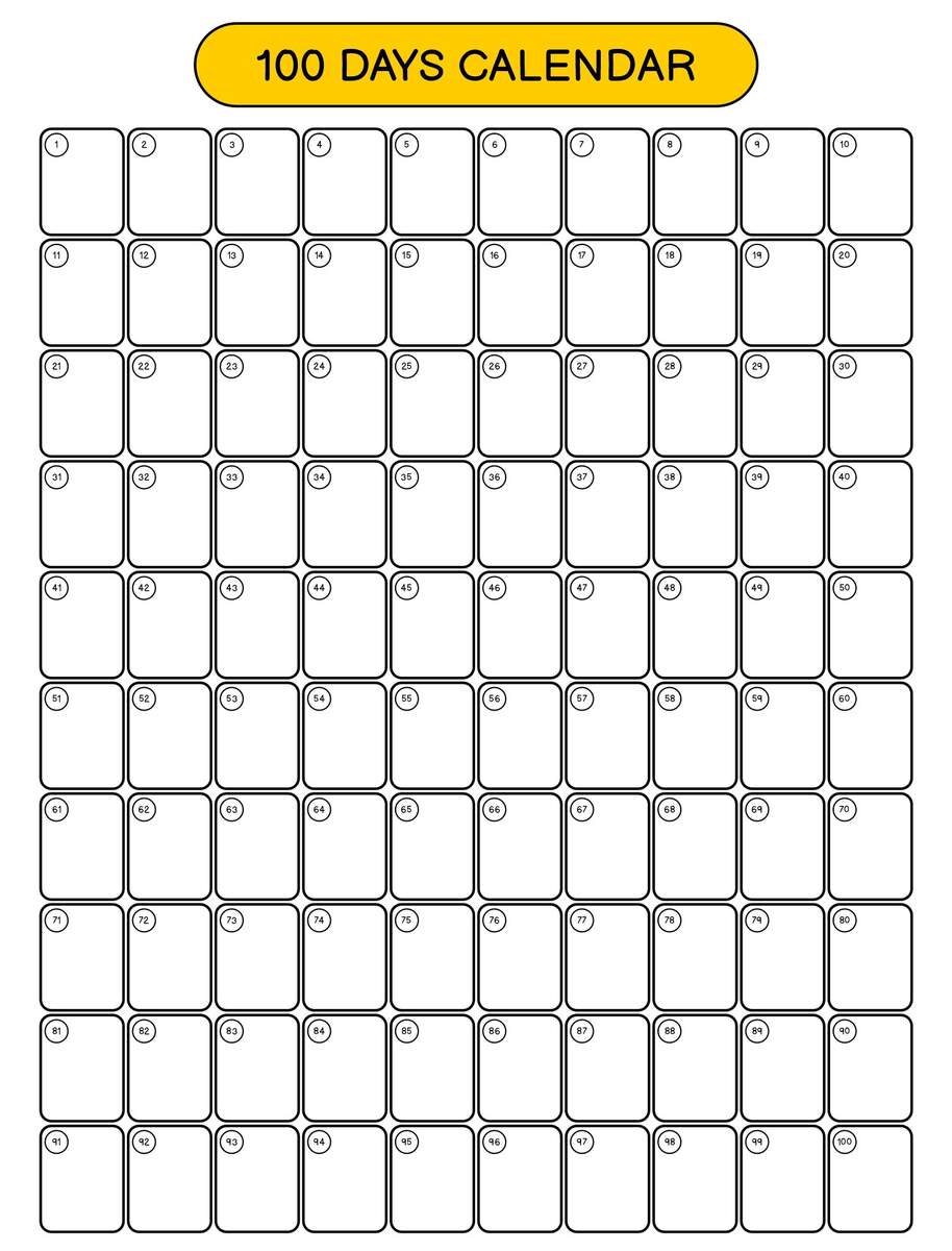 100 Day Chart 10 Free PDF Printables Printablee 100 Day Chart 10 Free PDF Printables Printablee