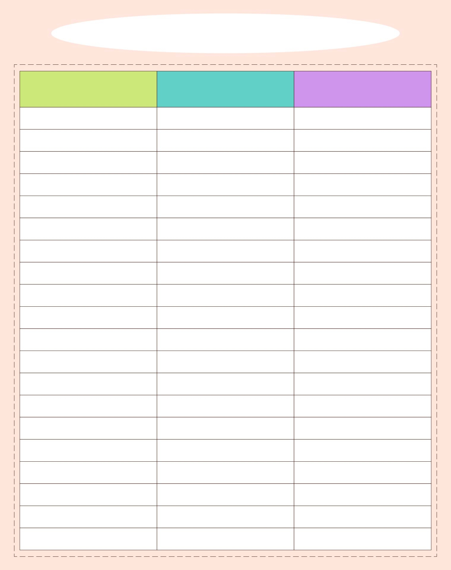 3 Column Chart Templates 10 Free PDF Printables Printablee 3 Column Chart Templates 10 Free PDF Printables Printablee