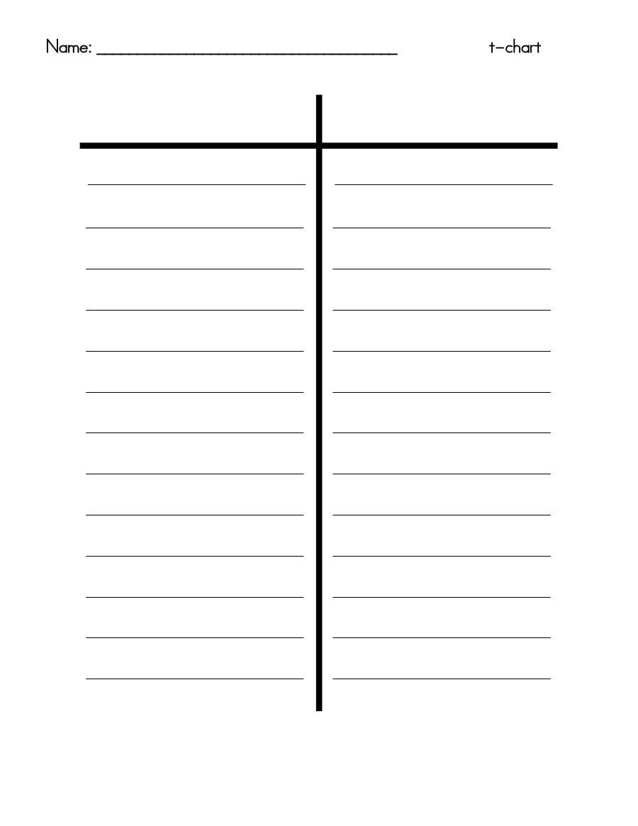 30 Printable T Chart Templates Examples TemplateArchive 30 Printable T Chart Templates Examples TemplateArchive
