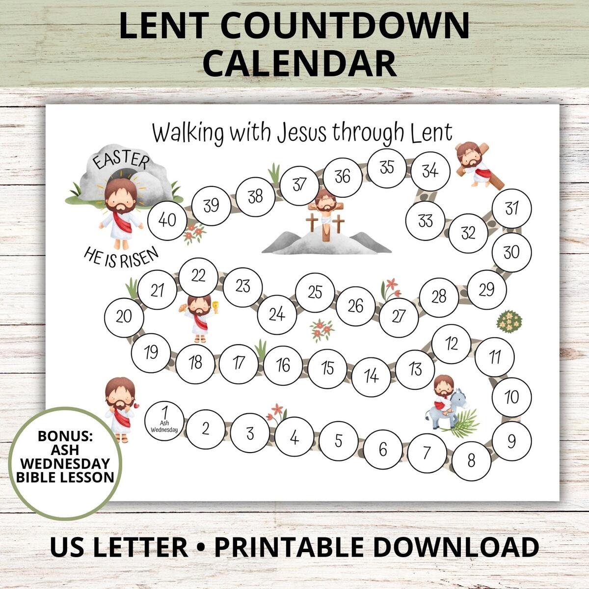 40 Days Lent Countdown Calendar For Kids 2025 40 Days Lenten Calendar Ash Wednesday Bible Lesson Catholic Lenten Countdown For Kids Etsy 40 Days Lent Countdown Calendar For Kids 2025 40 Days Lenten Calendar Ash Wednesday Bible Lesson Catholic Lenten Countdown For Kids Etsy