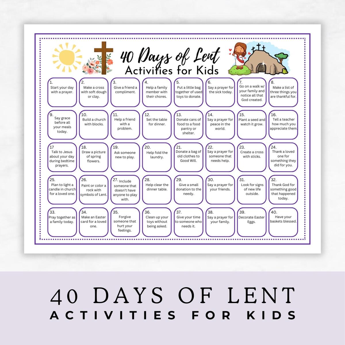 40 Days Of Lent Countdown Calendar Kids Lenten Activities Christian Bible Lessons Family Prayer Calendar Catholic Lenten Activities Etsy 40 Days Of Lent Countdown Calendar Kids Lenten Activities Christian Bible Lessons Family Prayer Calendar Catholic Lenten Activities Etsy