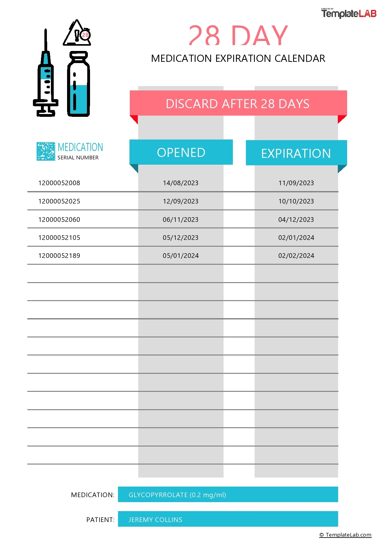 40 Great Medication Schedule Templates Medication Calendars
