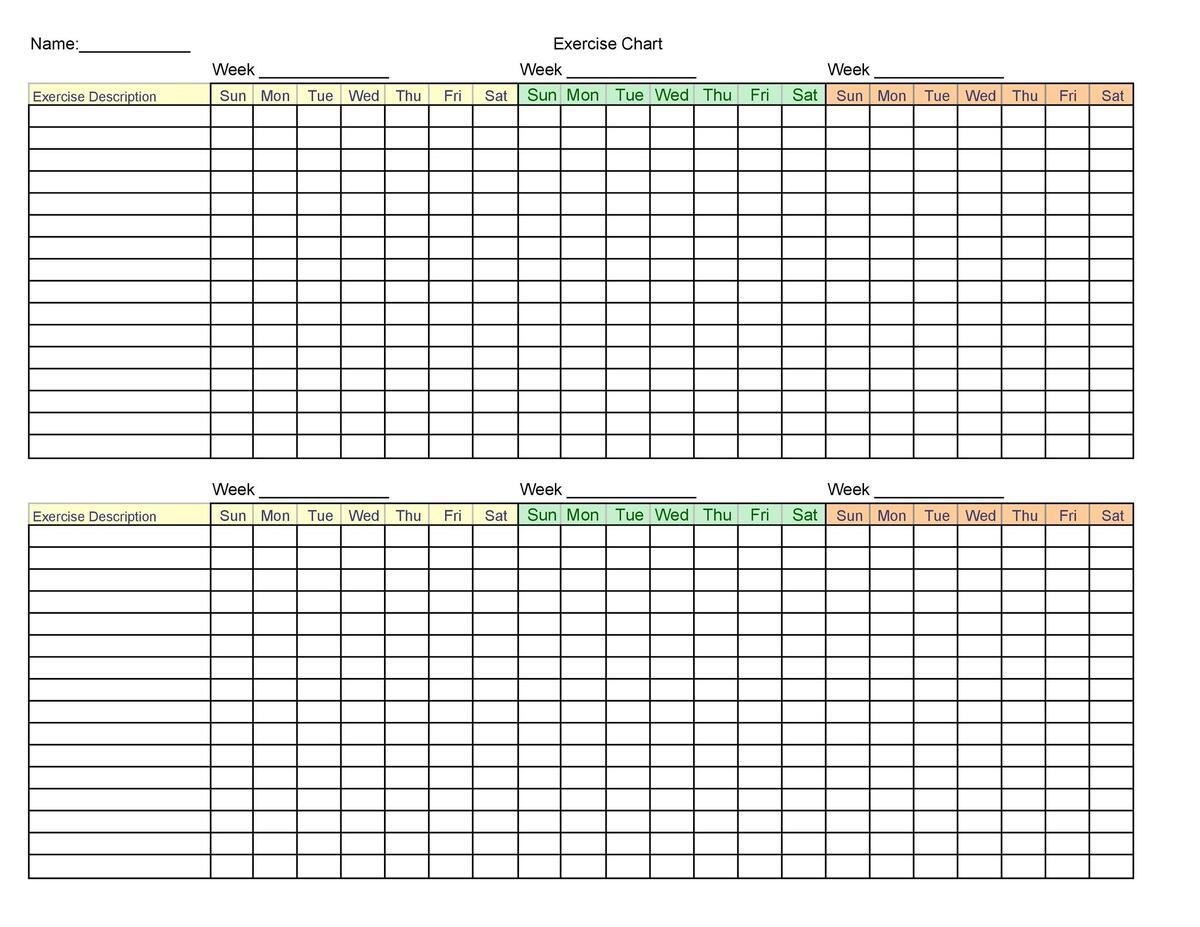 Free Custom Printable Workout Planner Templates Online Canva