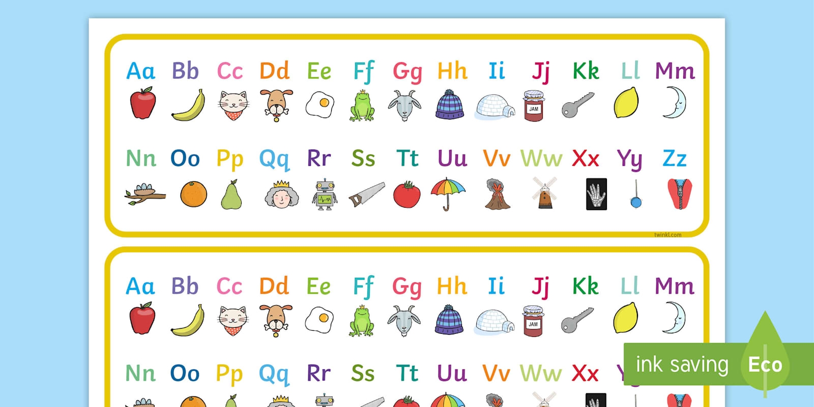 A Z Alphabet Strips A Z Alphabet Strips