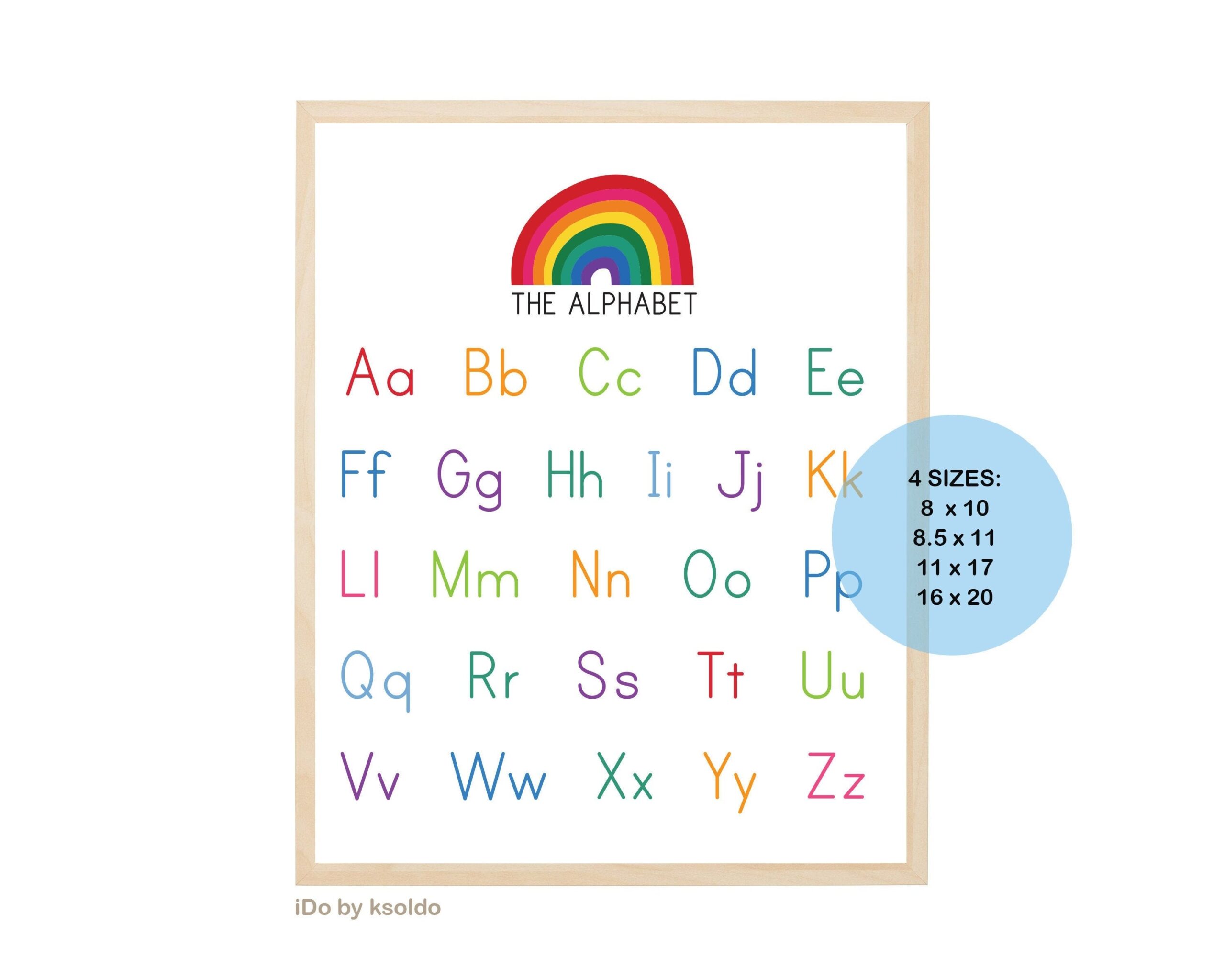Alphabet Chart ABC Chart Uppercase And Lowercase Alphabet Alphabet Poster Alphabet Letters ABC Poster ABC Printable Download Etsy