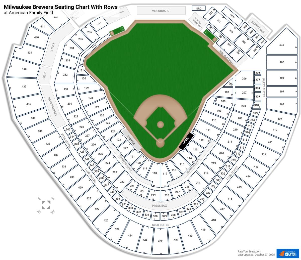 American Family Field Seating Charts RateYourSeats American Family Field Seating Charts RateYourSeats