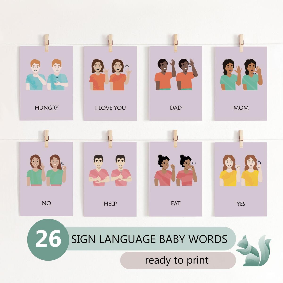 Baby Sign Language Chart Etsy Baby Sign Language Chart Etsy