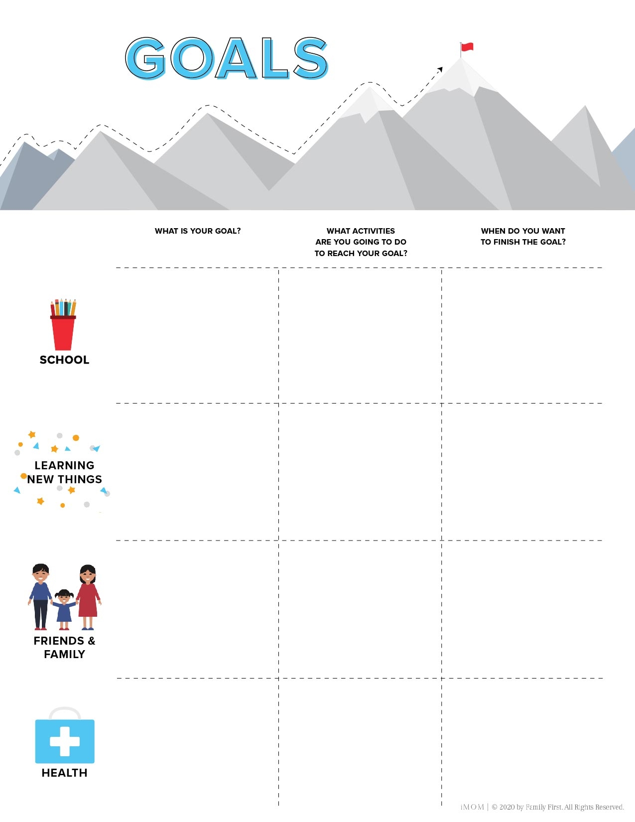 Brilliant Goals Chart For Kids IMOM Brilliant Goals Chart For Kids IMOM