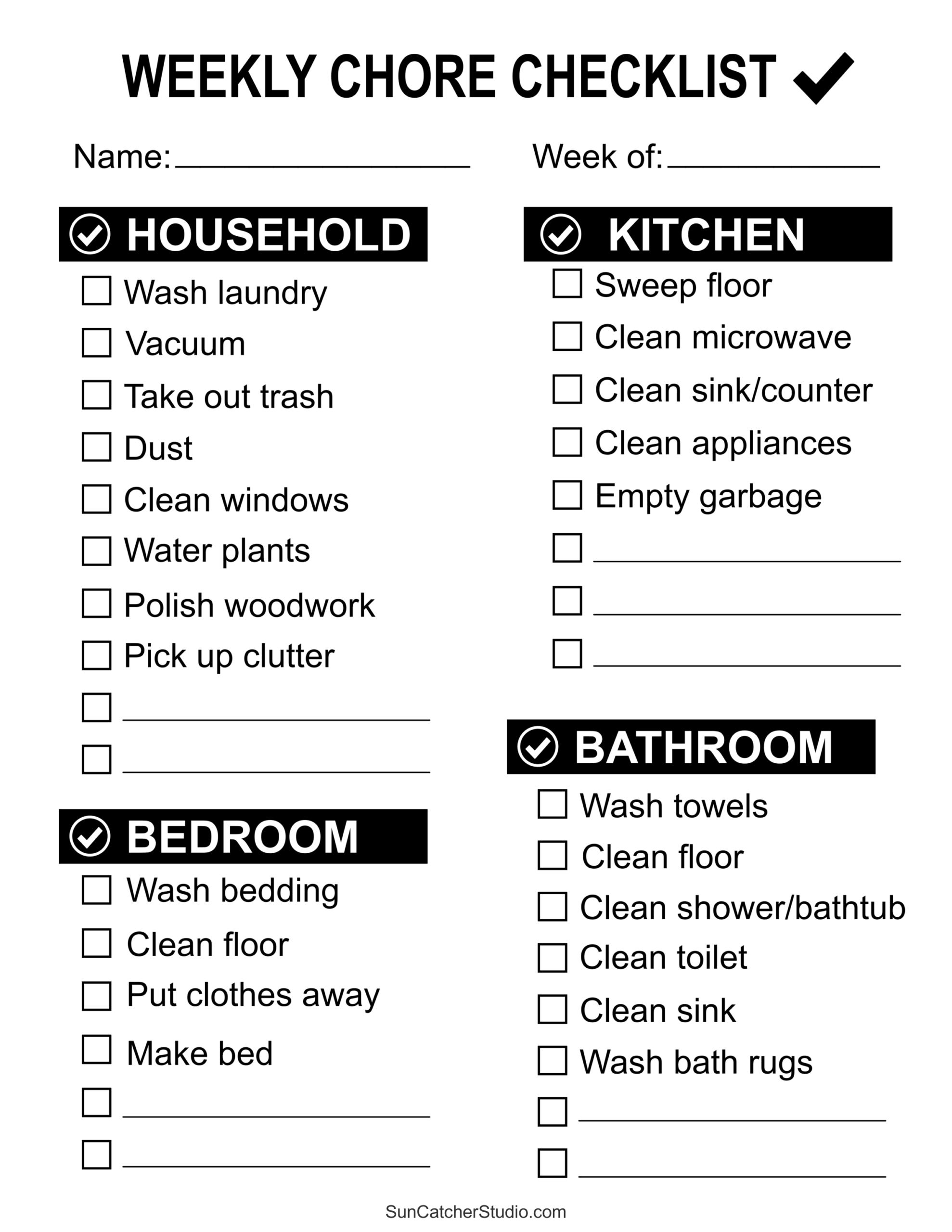 Chore Charts Printable Editable Daily Weekly Templates Free Printables Lettering SVG Files Tools Apps