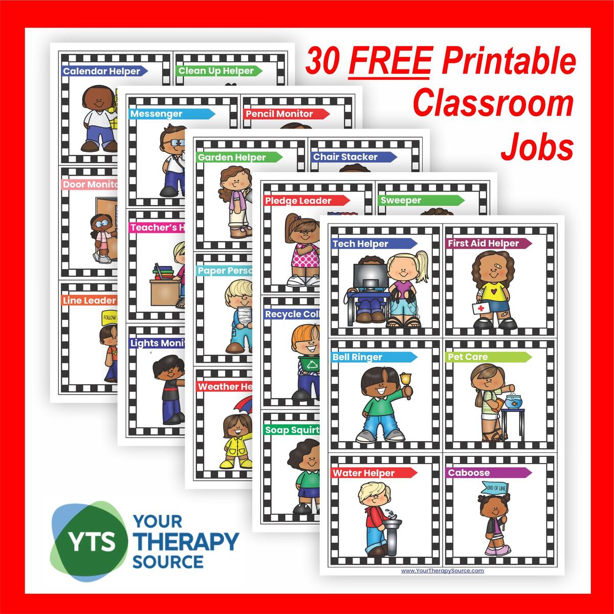 CLASSROOM JOB IDEAS Your Therapy Source Editable Preschool Job Chart