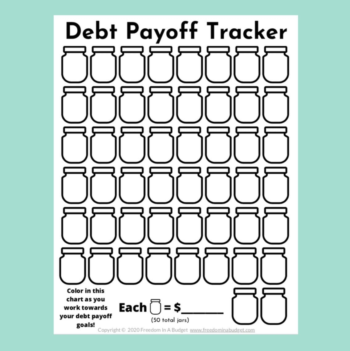 Custom Debt Payoff Tracker Personalised Debt Payment Chart Personal Loan Balance Tracker Customised Debt Free Chart Printable PDF Etsy