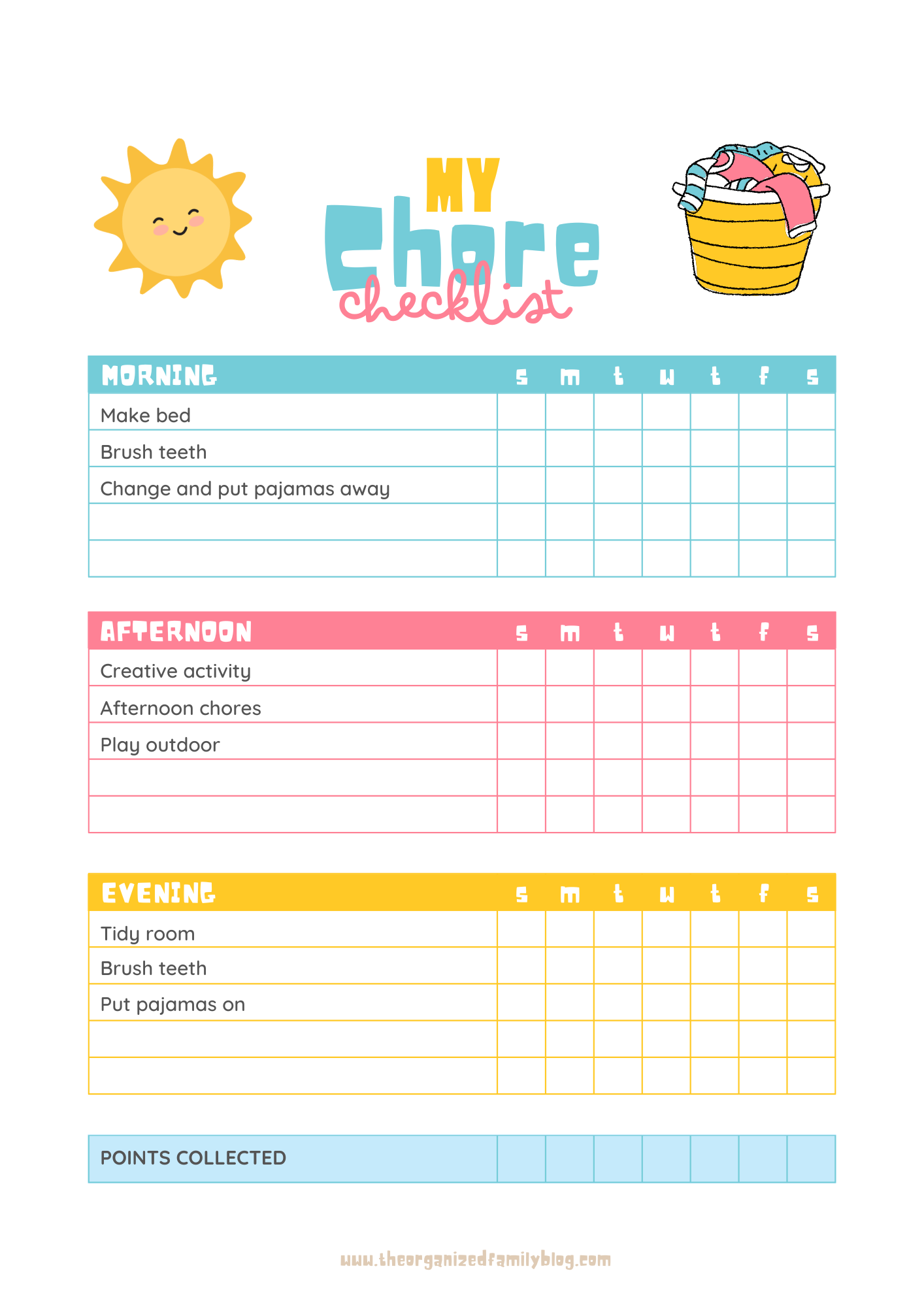 DIY Chore Chart For 5 Year Olds With FREE Printable The Organized Family DIY Chore Chart For 5 Year Olds With FREE Printable The Organized Family
