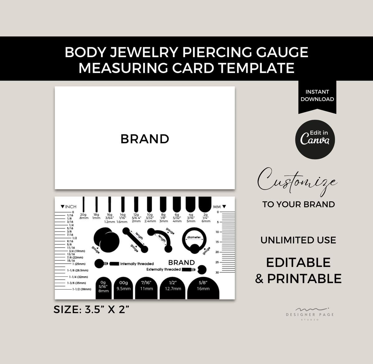 Nose Ring Size Chart In PDF Download Template