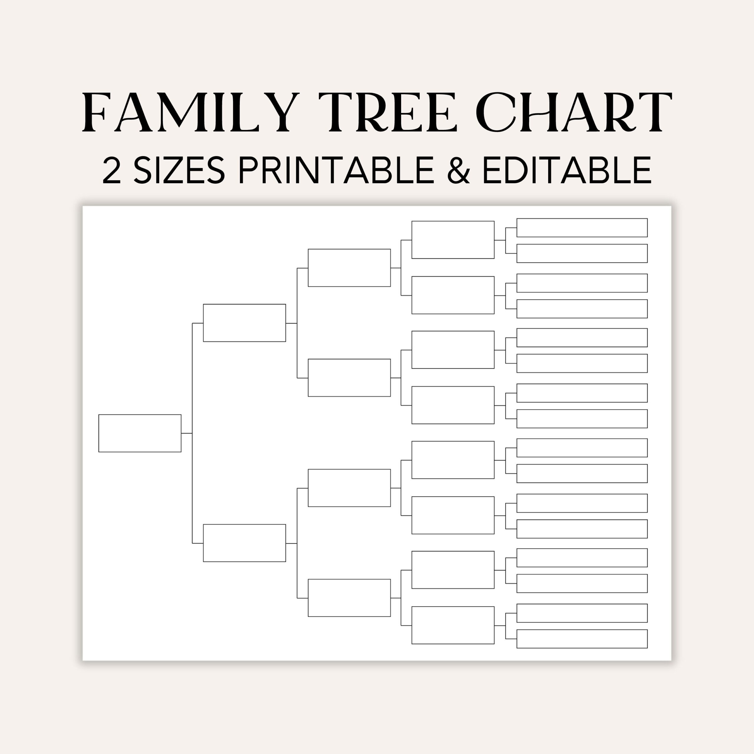 Editable Family Tree Chart 5 6 Generation Genealogy Template PDF Etsy Israel Editable Family Tree Chart 5 6 Generation Genealogy Template PDF Etsy Israel