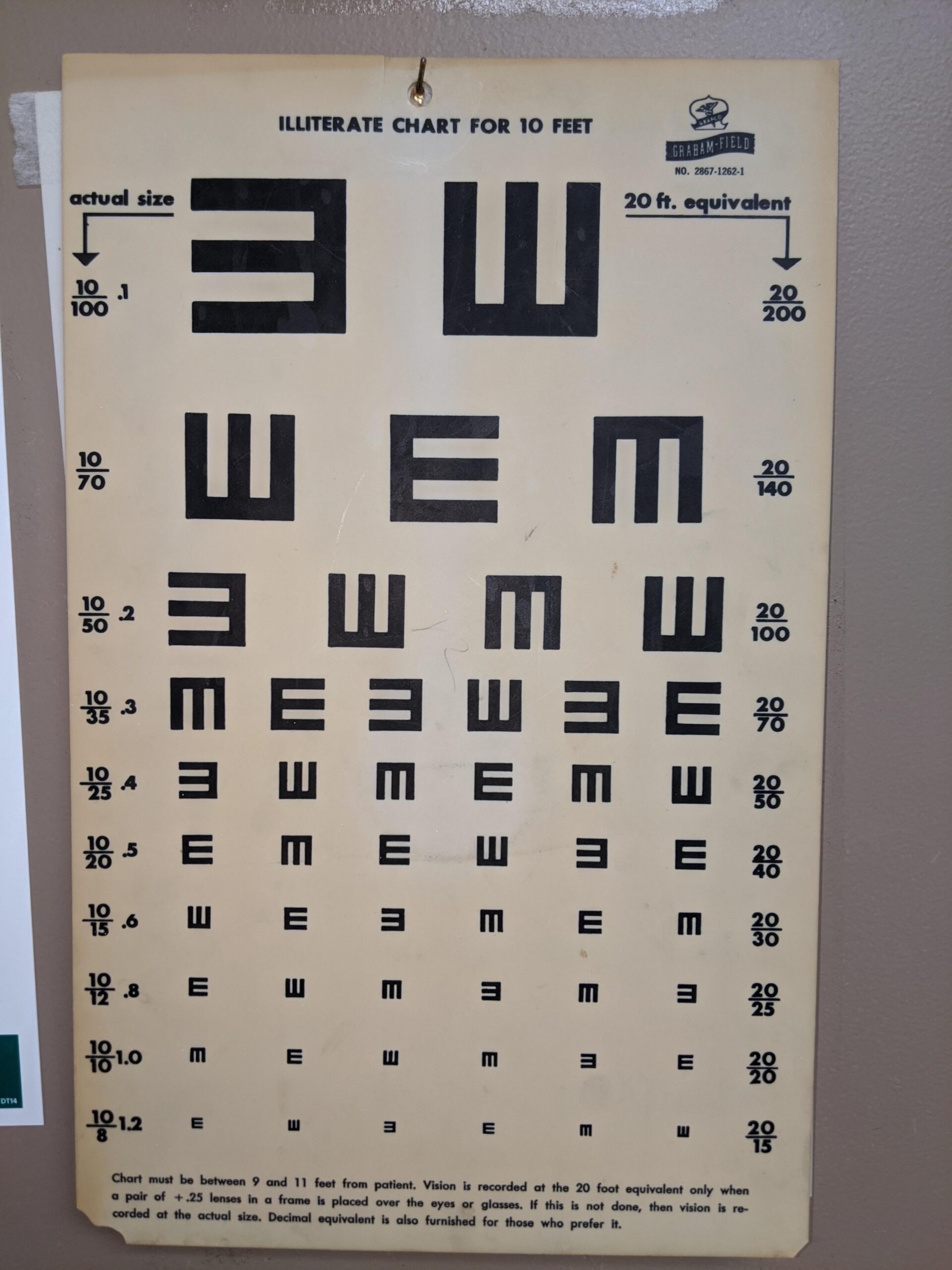 Eye Test Chart For The Illiterate R Coolguides