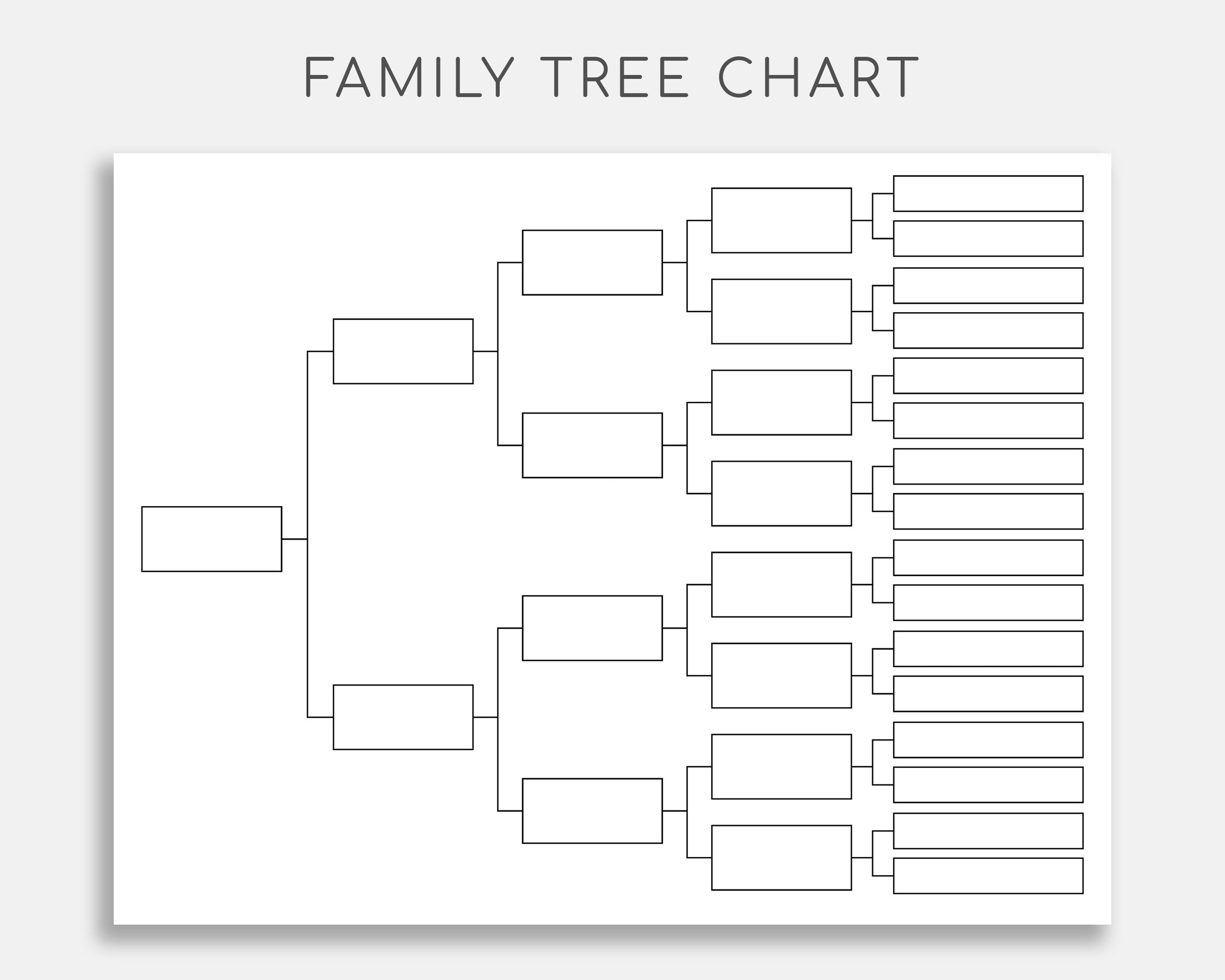 Family Tree Chart Pedigree Chart Genealogy Template Ancestral Chart Etsy Family Tree Chart Pedigree Chart Genealogy Template Ancestral Chart Etsy