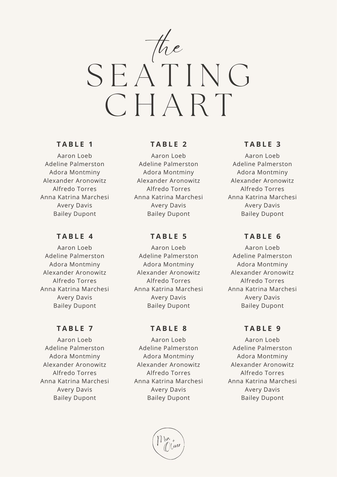 Free Custom Printable Wedding Seating Chart Templates Canva Wedding Seating Chart Template Plan Your Perfect Day
