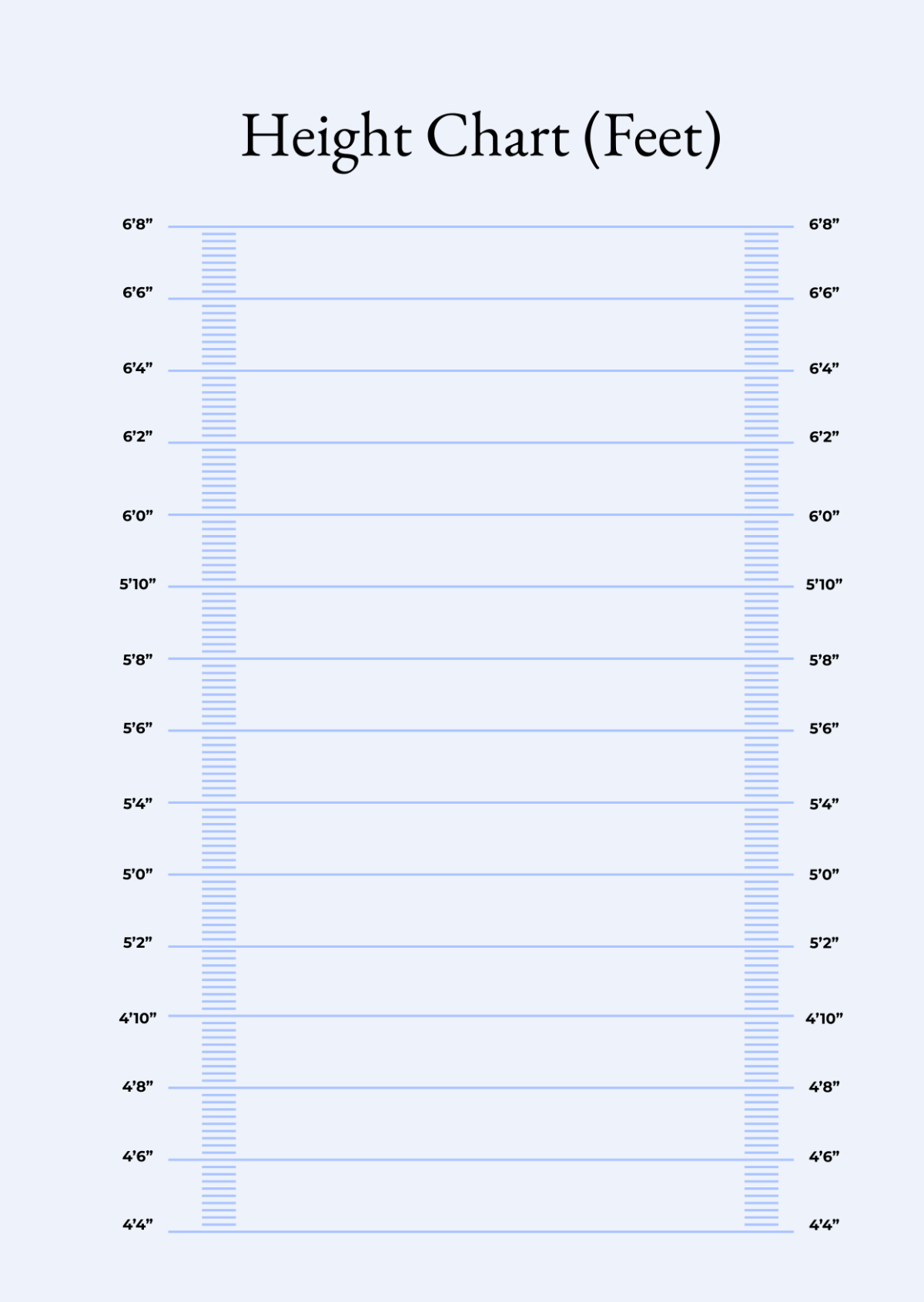 Free Height Chart In Feet Template To Edit Online