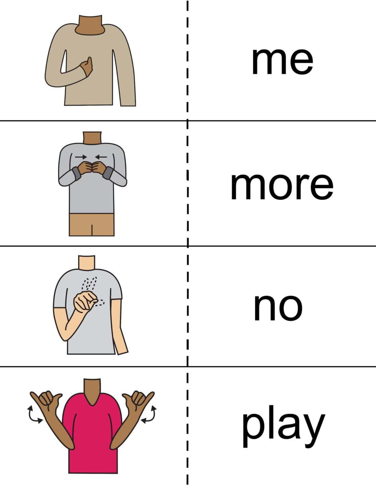 Free PDF Flashcards 50 Common Sign Language Words Free PDF Flashcards 50 Common Sign Language Words