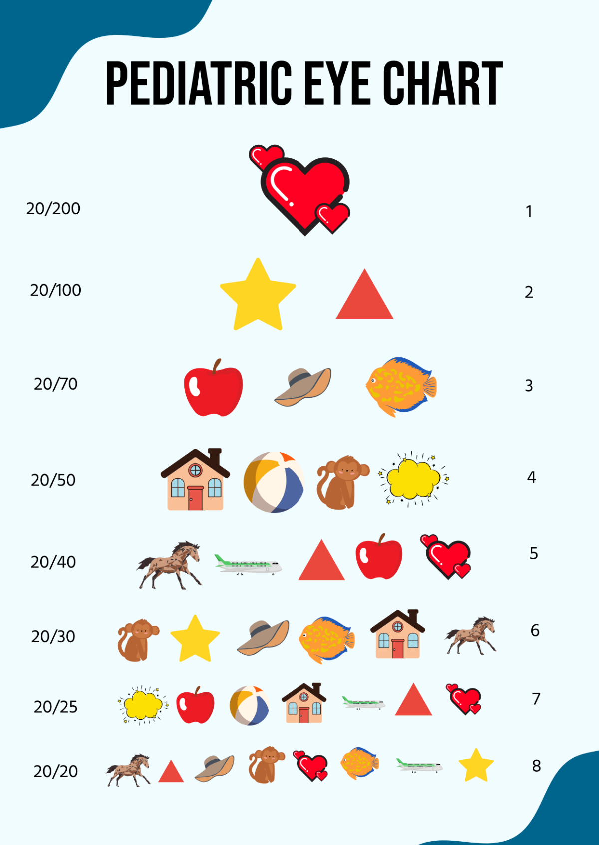 Free Pediatric Eye Chart Template To Edit Online Kindergarten Eye Test Chart Precision Vision