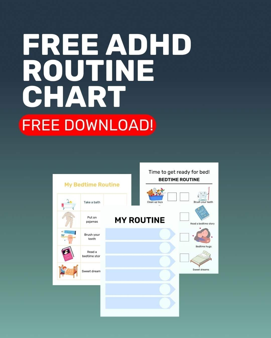 Free Printable ADHD Routine Chart Goally
