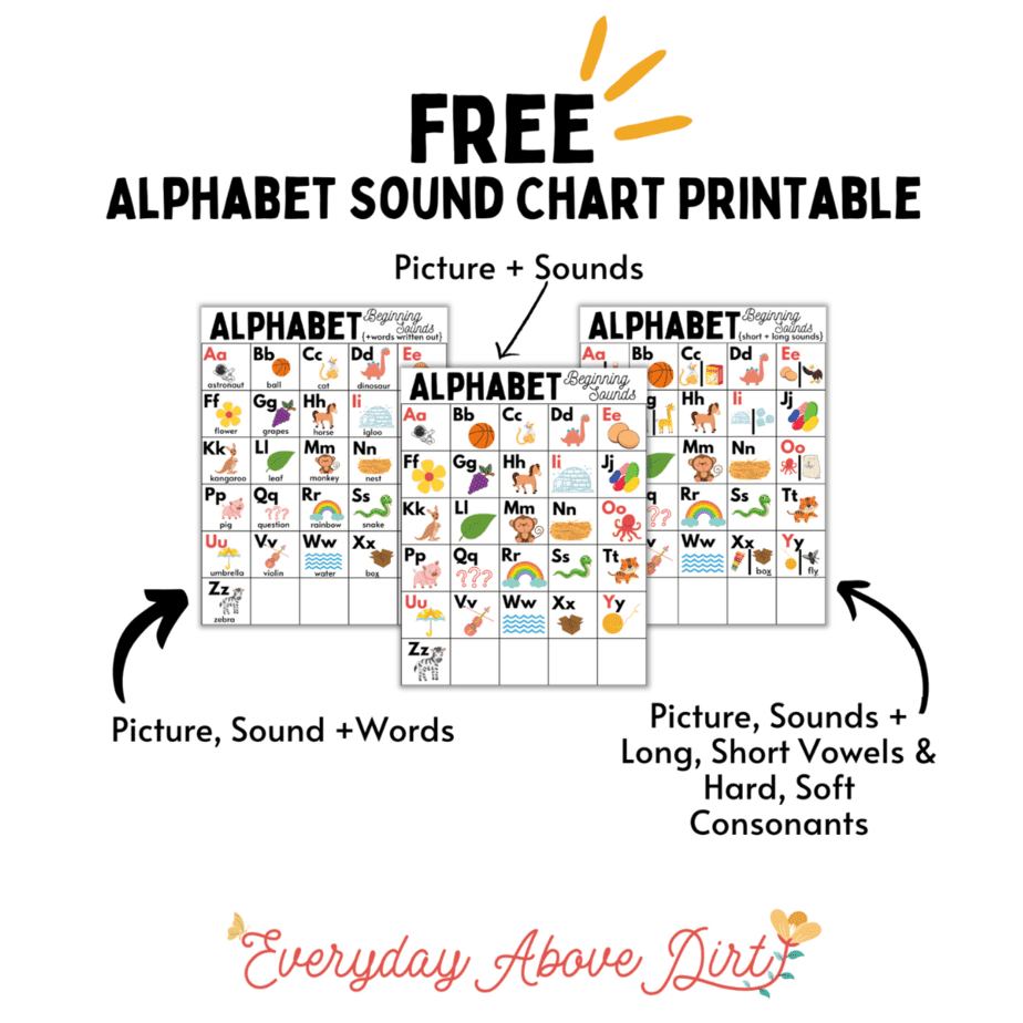 Alphabet Phonics Sounds Chart Printable Parents