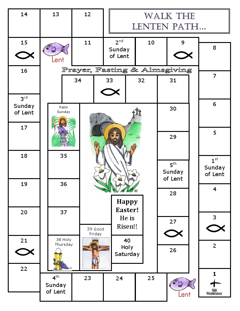 FREE Printable Calendars For Lent And Easter 40 Days Lent Countdown Calendar For Kids 2025 40 Days Lenten Calendar Ash Wednesday Bible Lesson Catholic Lenten Countdown For Kids Etsy