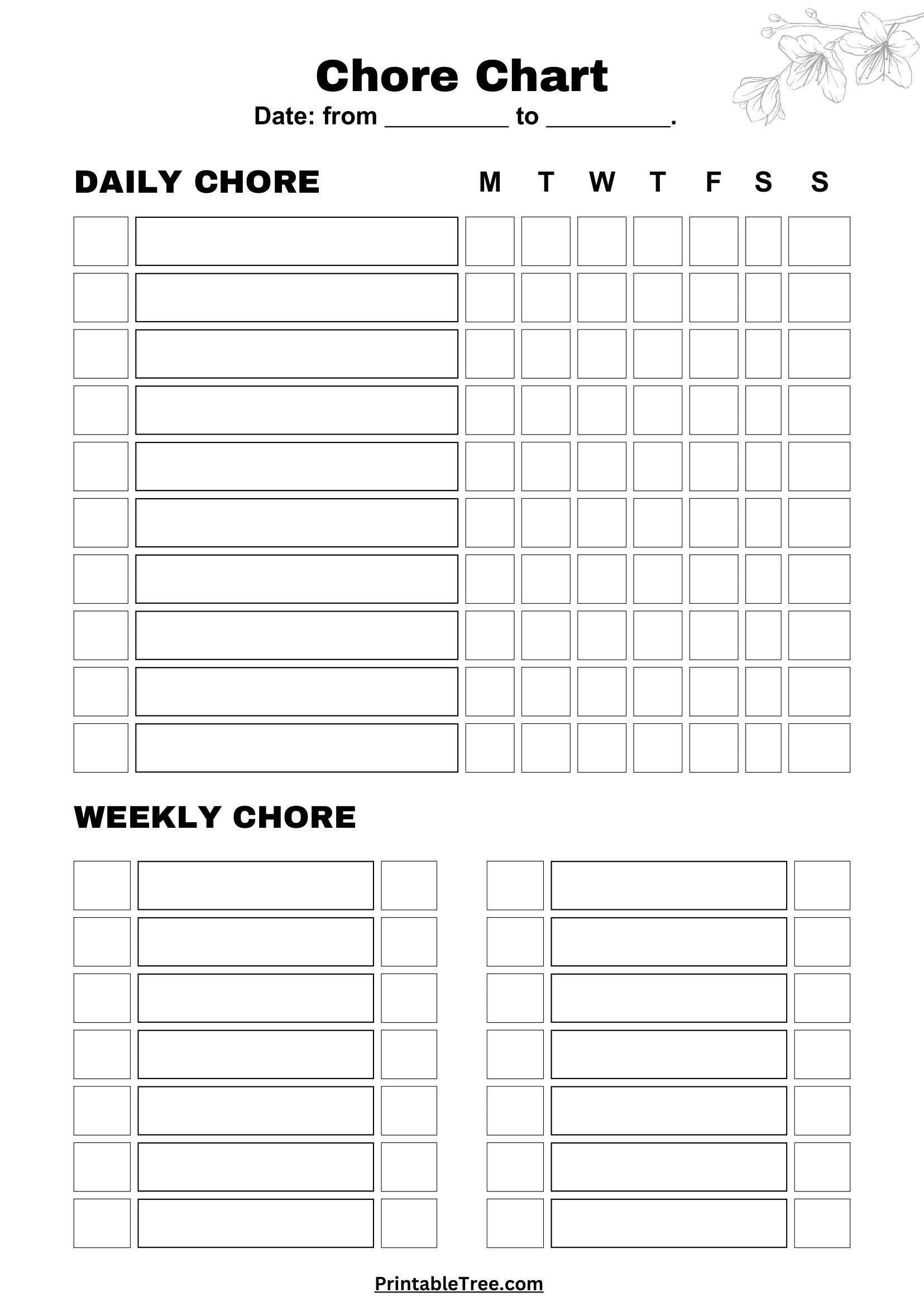 Free Printable Chore Chart PDF Template For Kids Free Customizable Chore Chart Templates To Print Canva
