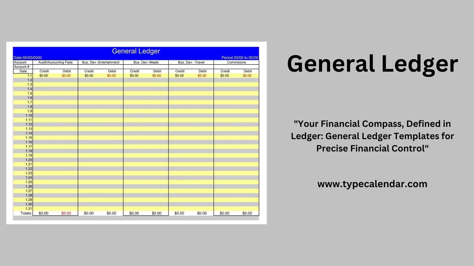 Free General Ledger Templates Smartsheet