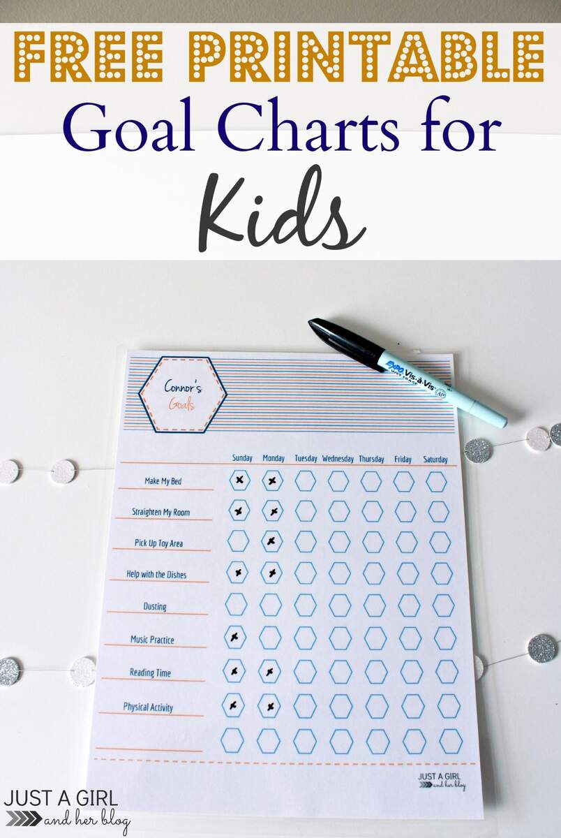 Free Printable Goal Charts For Kids Mom 4 Real Free Printable Goal Charts For Kids Mom 4 Real