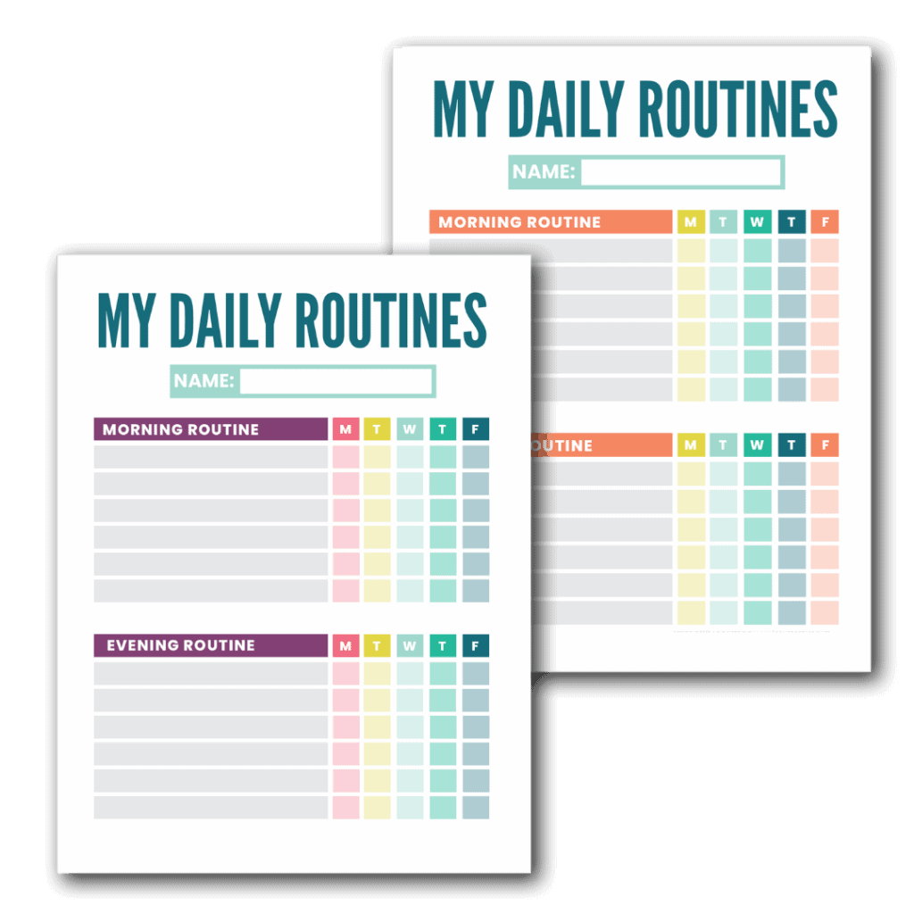 Free Printable Kid S Daily Routine Chart Template The Incremental Mama Free Printable Kid S Daily Routine Chart Template The Incremental Mama