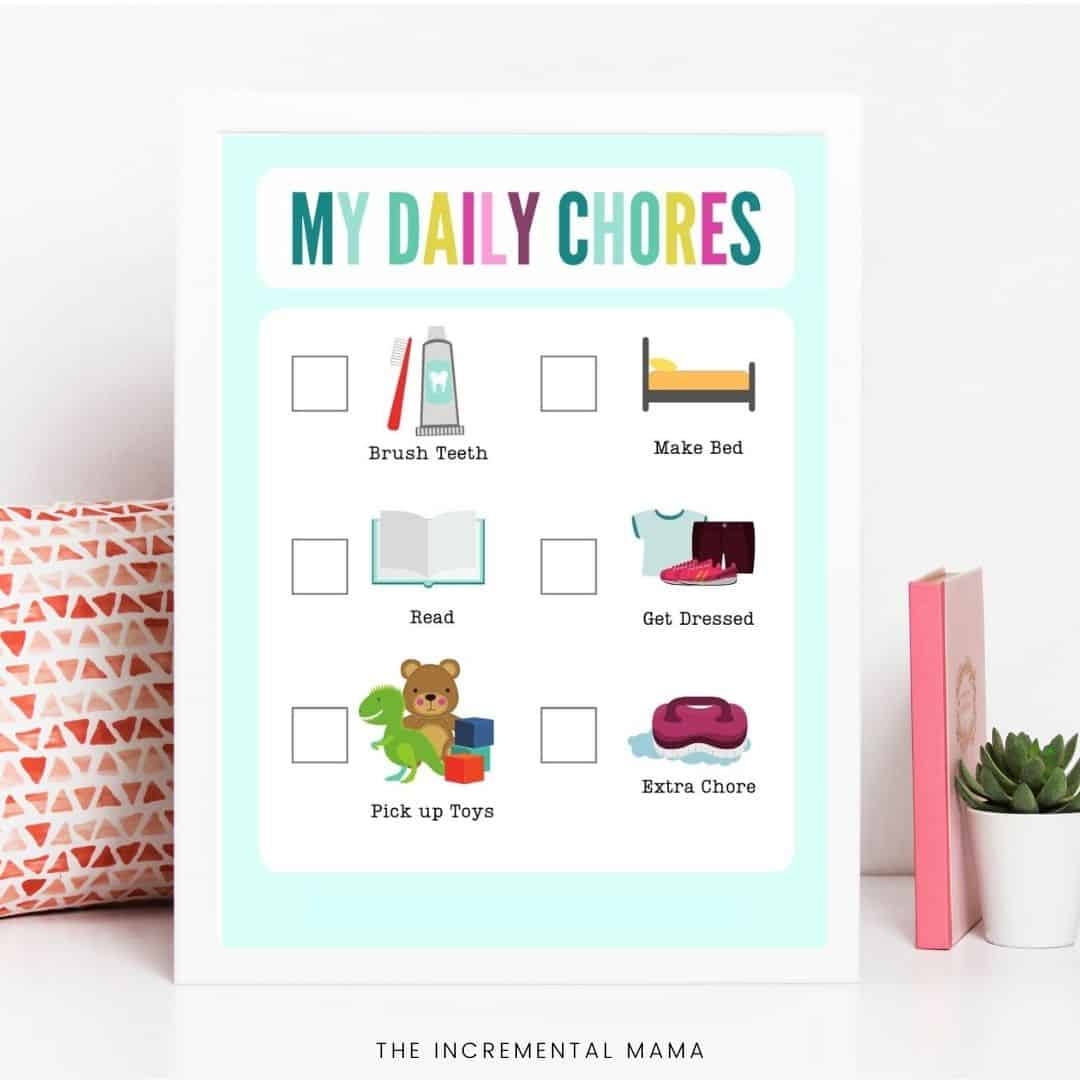 Free Printable Picture Chore Chart For Preschoolers Toddlers Free Printable Chores Guide For Kids