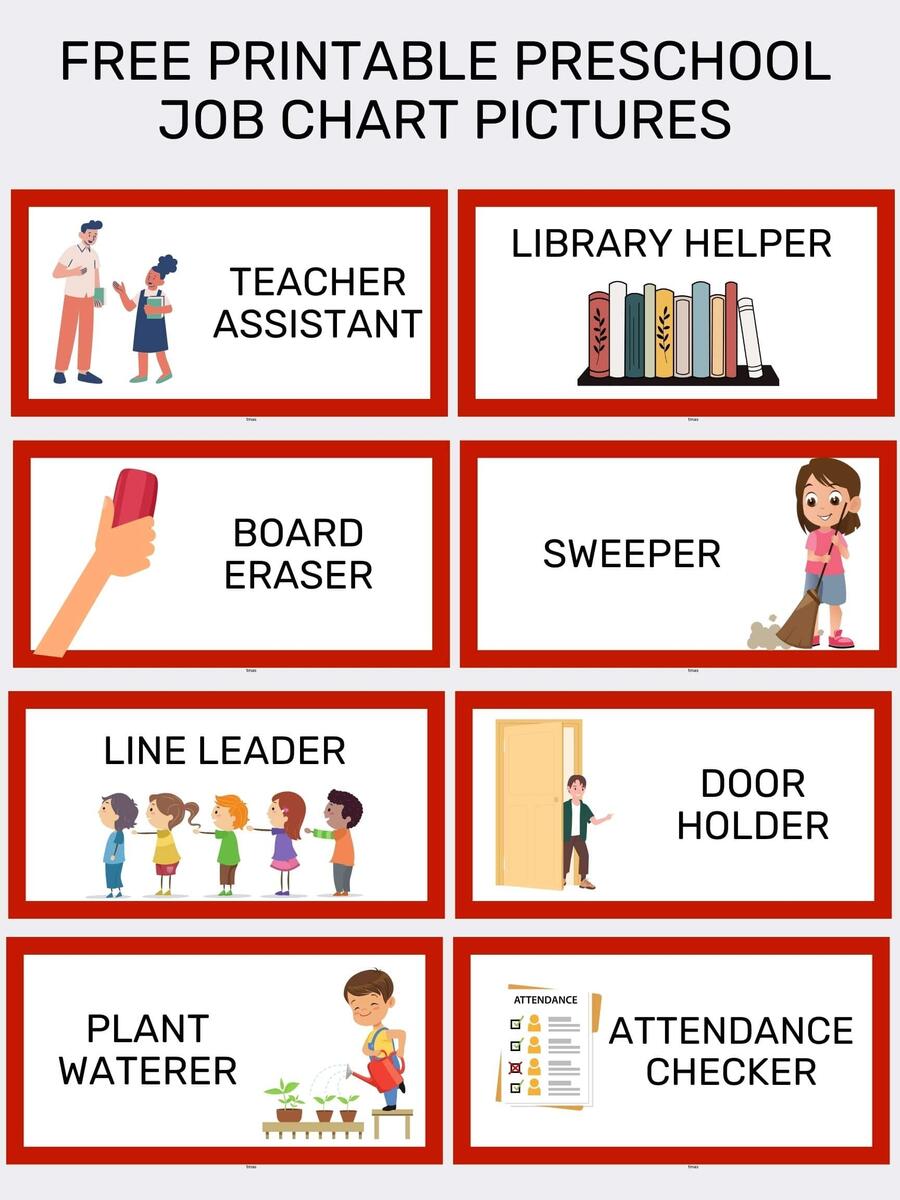 Free Printable Preschool Job Chart Pictures Goally FREE Printable Classroom Jobs PDF To Use Now Leap Of Faith Crafting