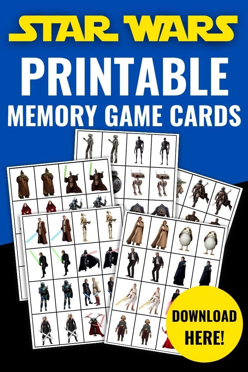 Free Printable Star Wars Memory Game Cards For May The 4th Free Printable Star Wars Memory Game Cards For May The 4th
