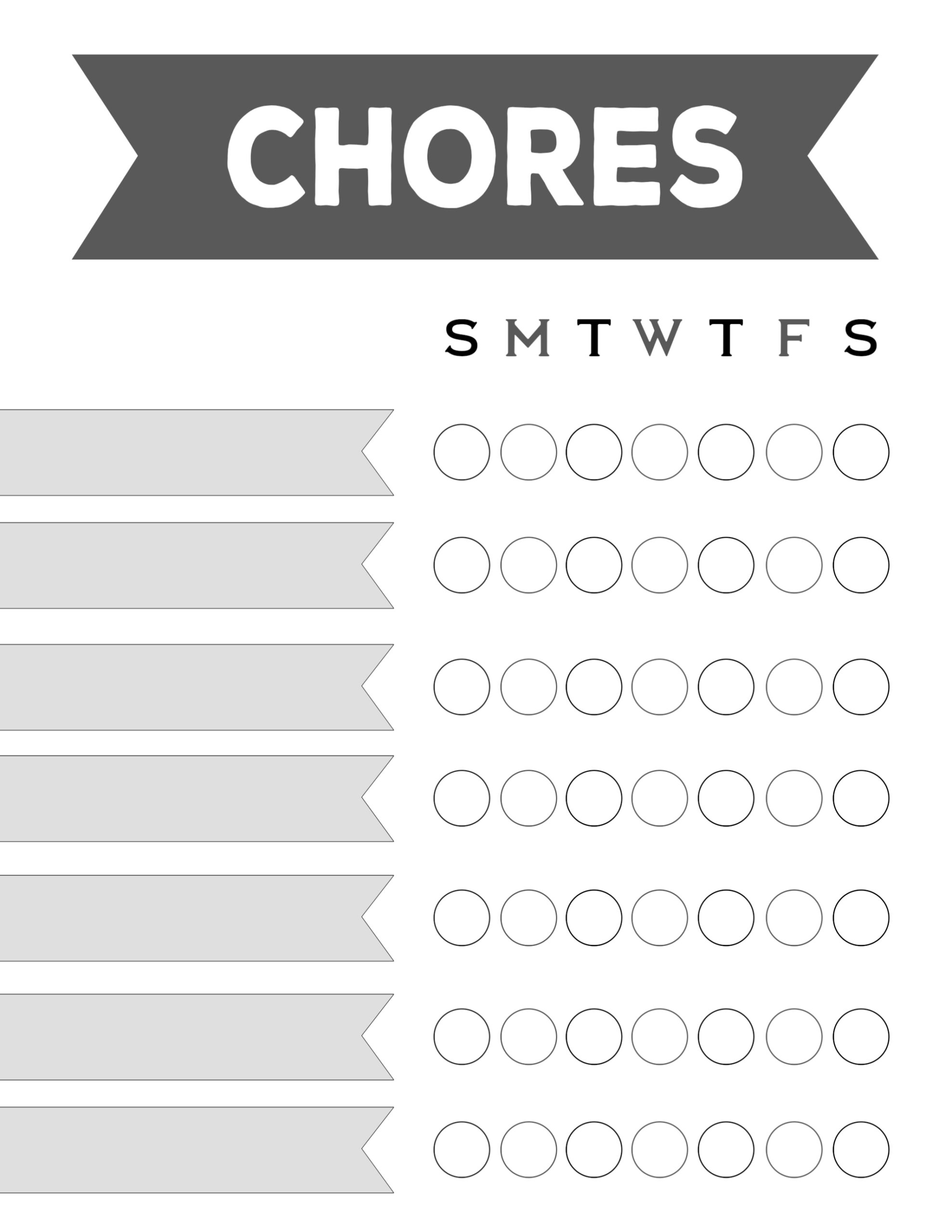 Free Printable Weekly Chore Charts Paper Trail Design Free Printable Chore Charts For Kids Viva Veltoro
