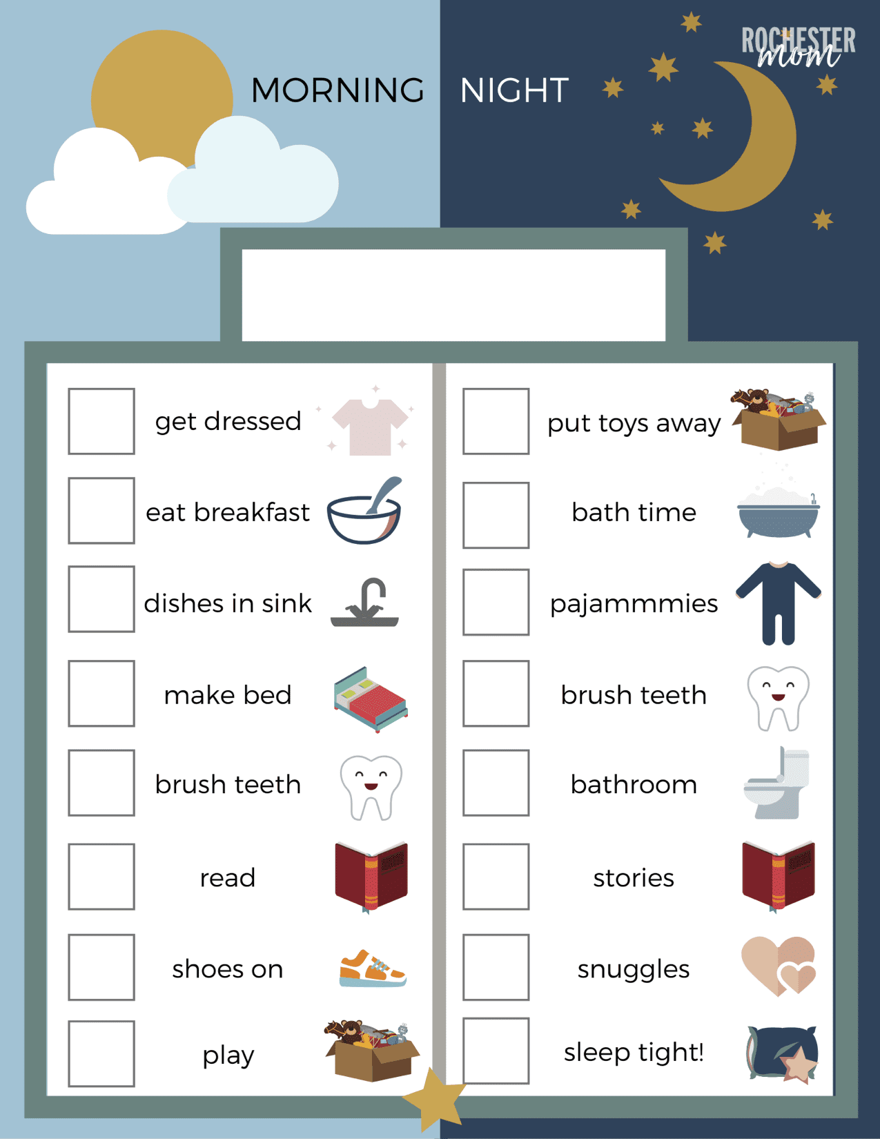 Free Routine Activity Charts Customizable For Your Family Free Kids Routine Charts