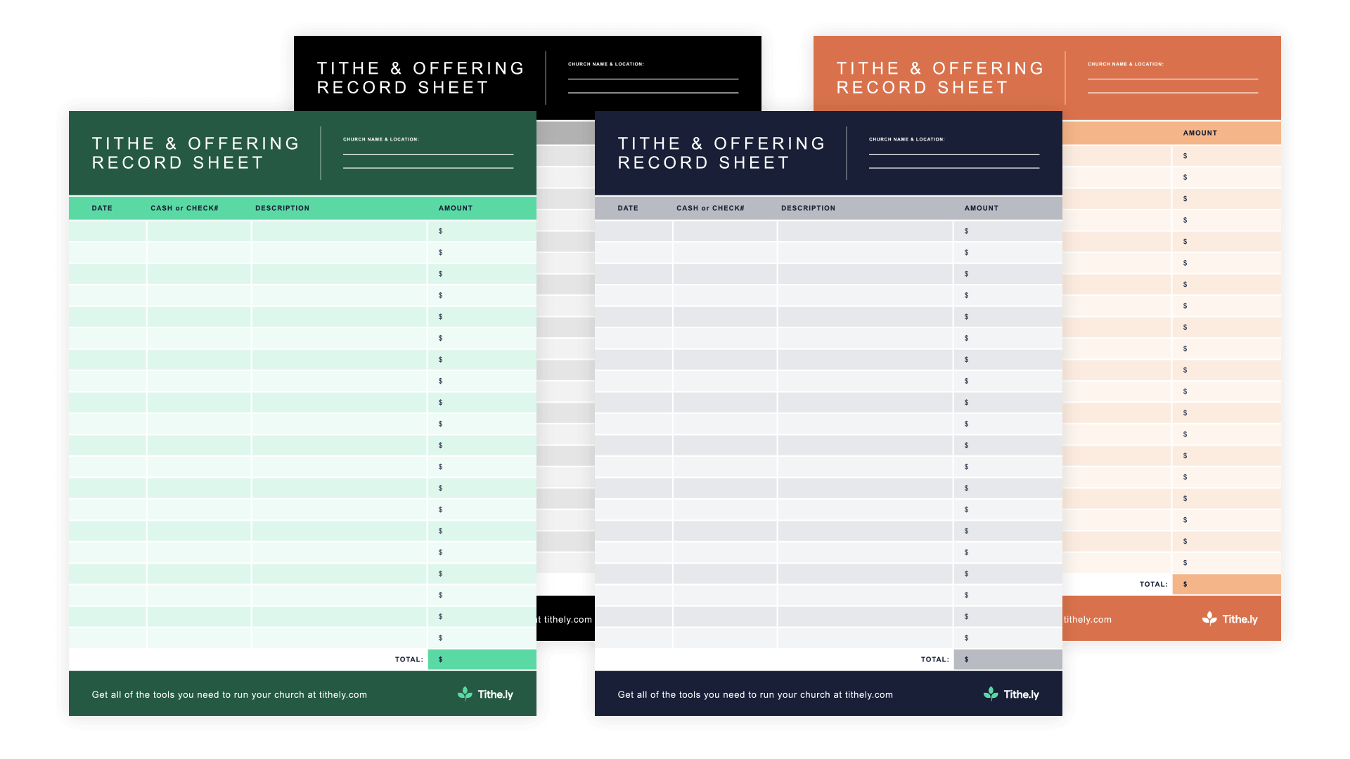 Free Tithe And Offering Record Sheet Template Tithely