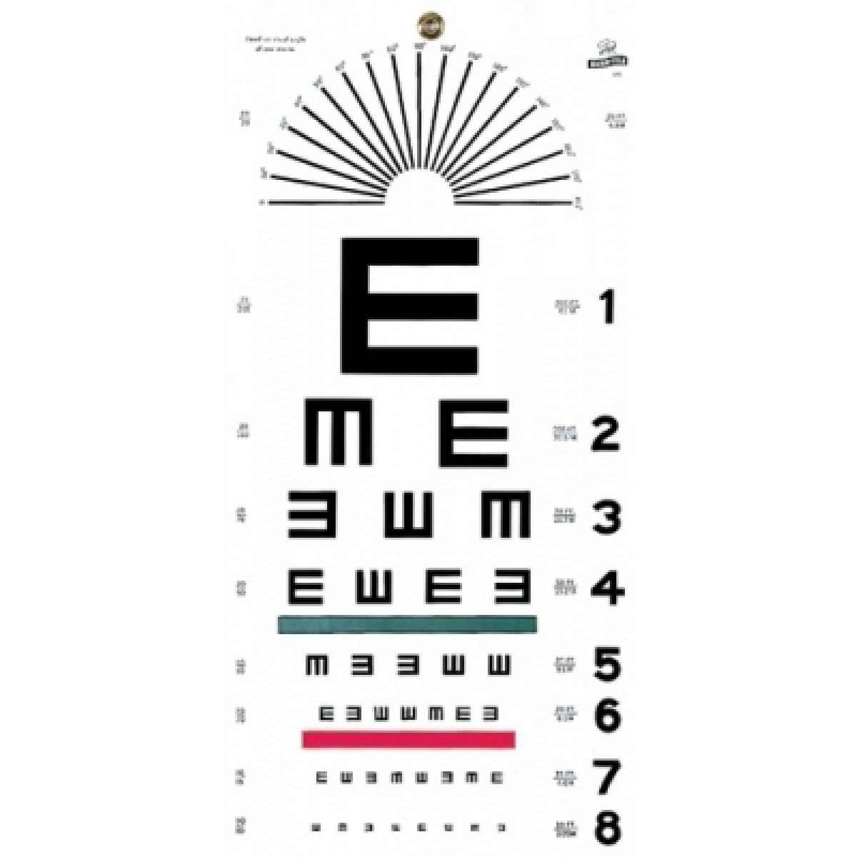 Graham field illiterate eye test chart 1241 grafco schools