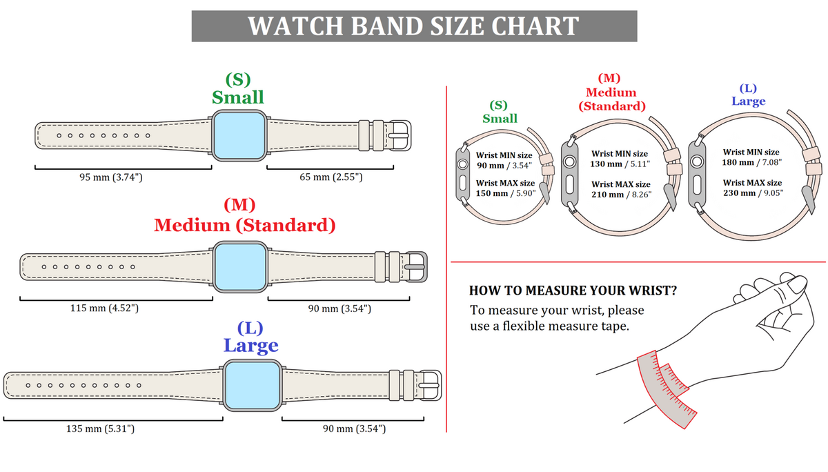 Guide Apple Watch Band Sizer Paper Apple Watch Size Guide Print Apple Watch Small Band Size