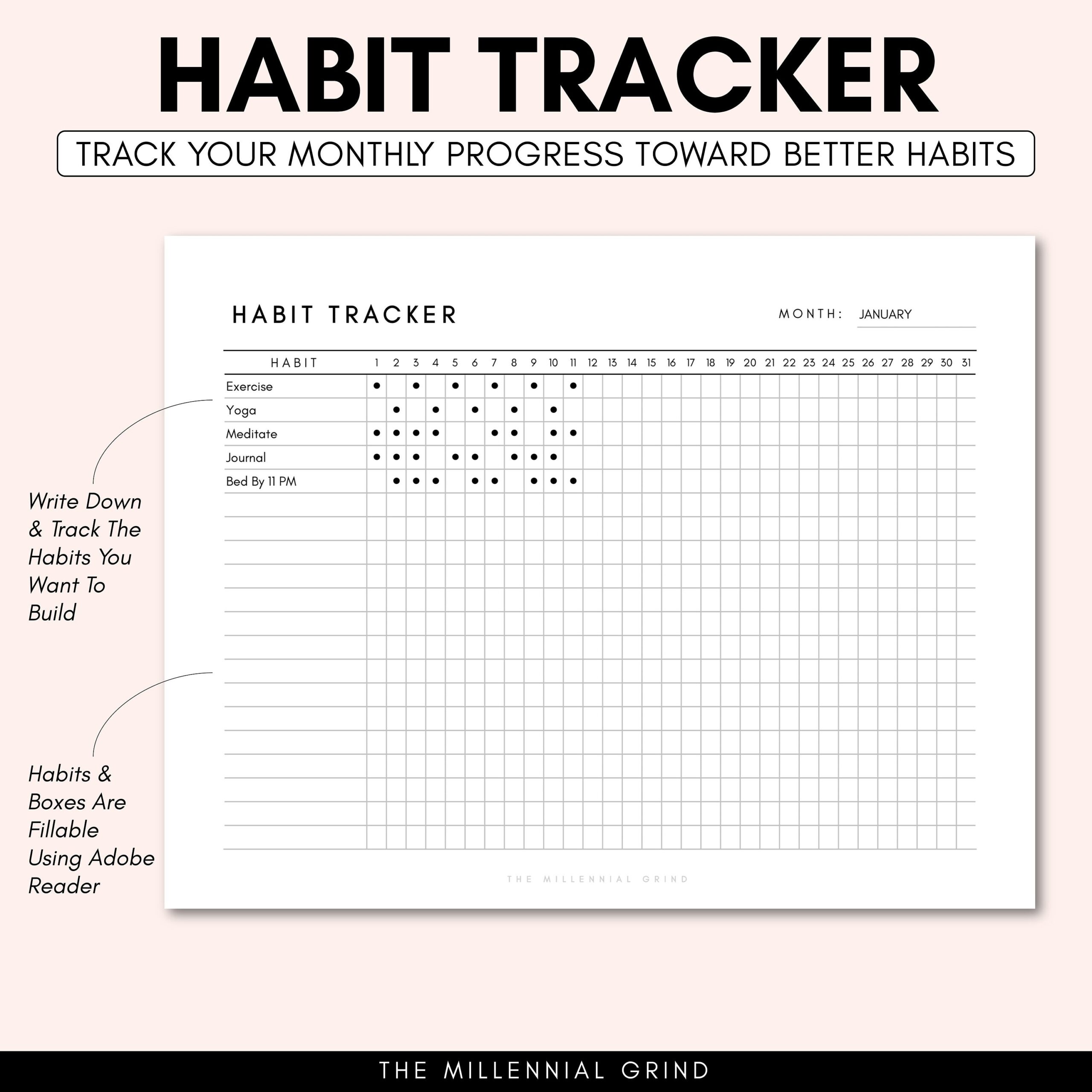 39 Free Habit Tracker Templates Daily Weekly Monthly TemplateLab