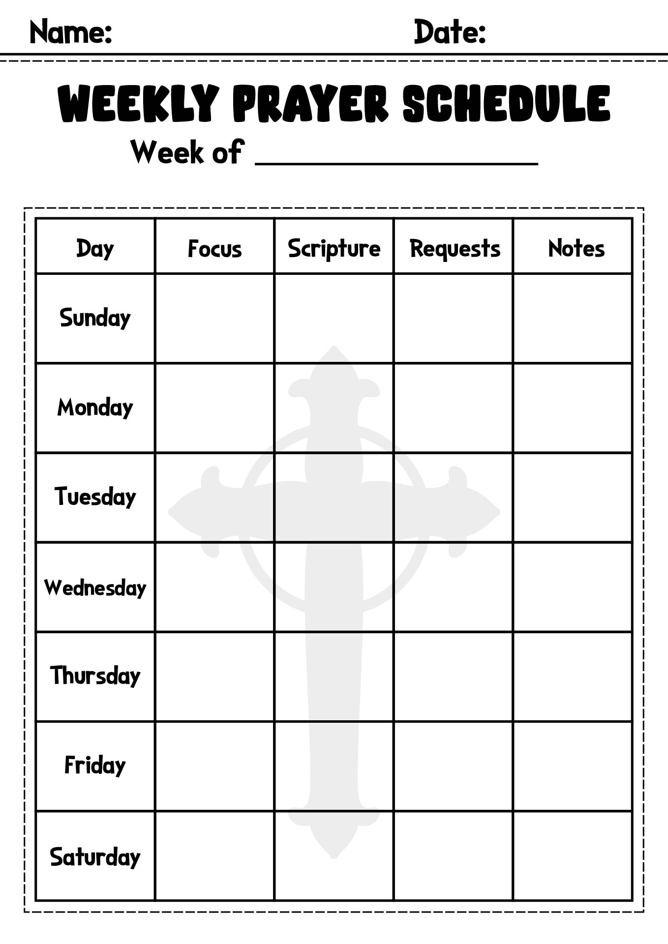 HALF SHEET Pastors Prayer Words Star Salah Tracker Muslim Prayer Checklist Digital Download Etsy