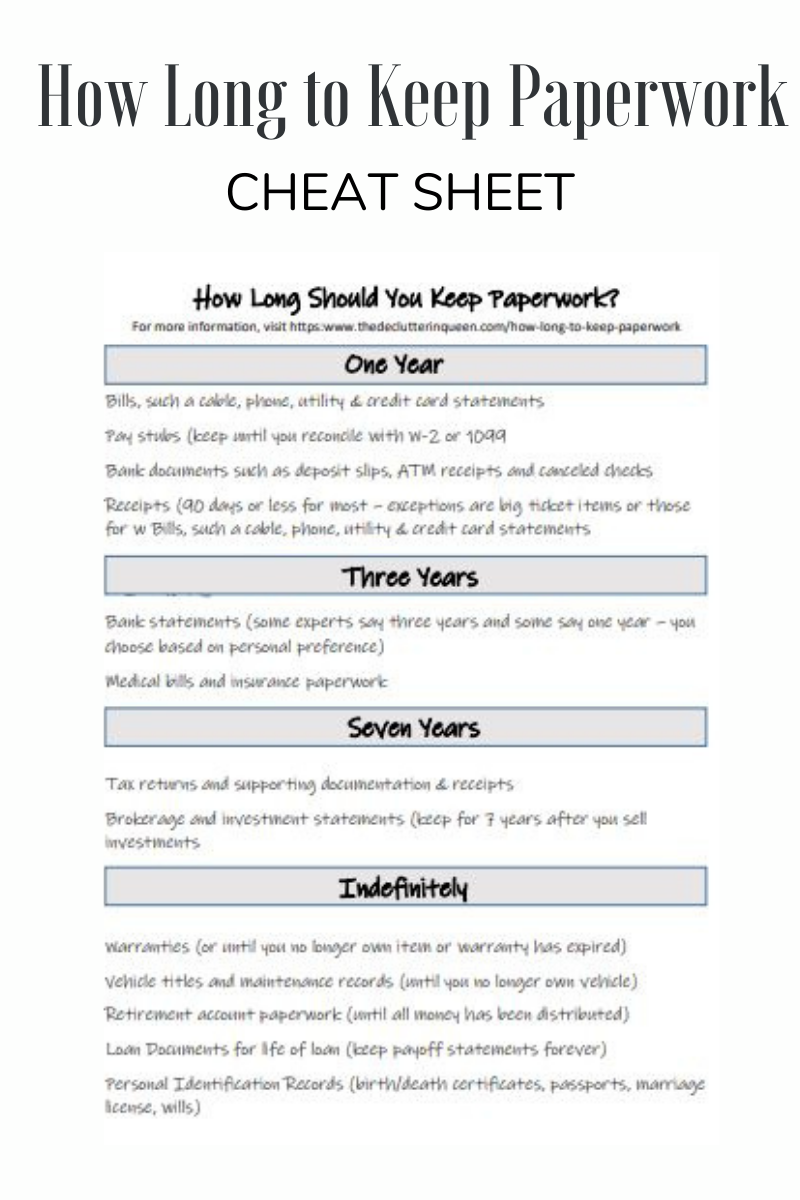 How Long To Keep Paperwork How Long To Keep Paperwork