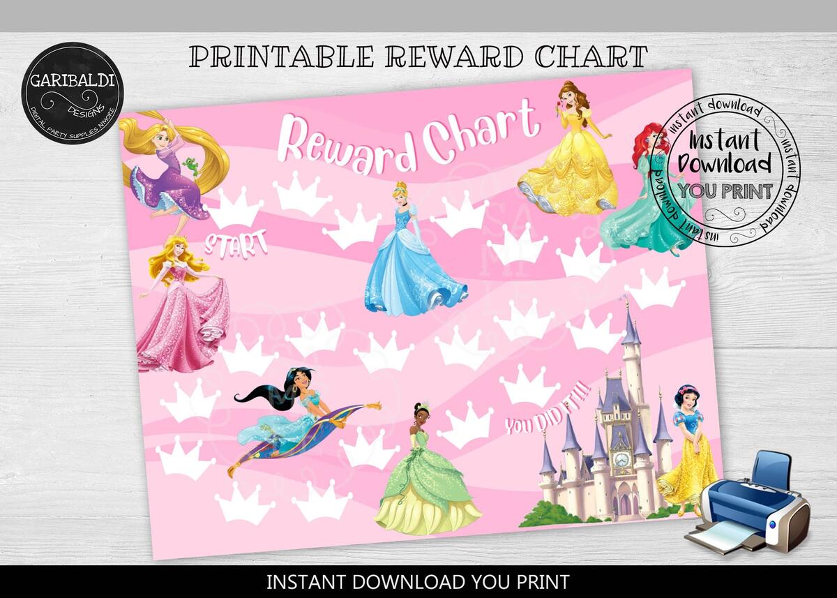 Instant Download Reward Chart Printable Chart Princess Chart Potty Train Chart Behavior Chart Daily Reward Chart For Kids Routine Chart RW Etsy Instant Download Reward Chart Printable Chart Princess Chart Potty Train Chart Behavior Chart Daily Reward Chart For Kids Routine Chart RW Etsy