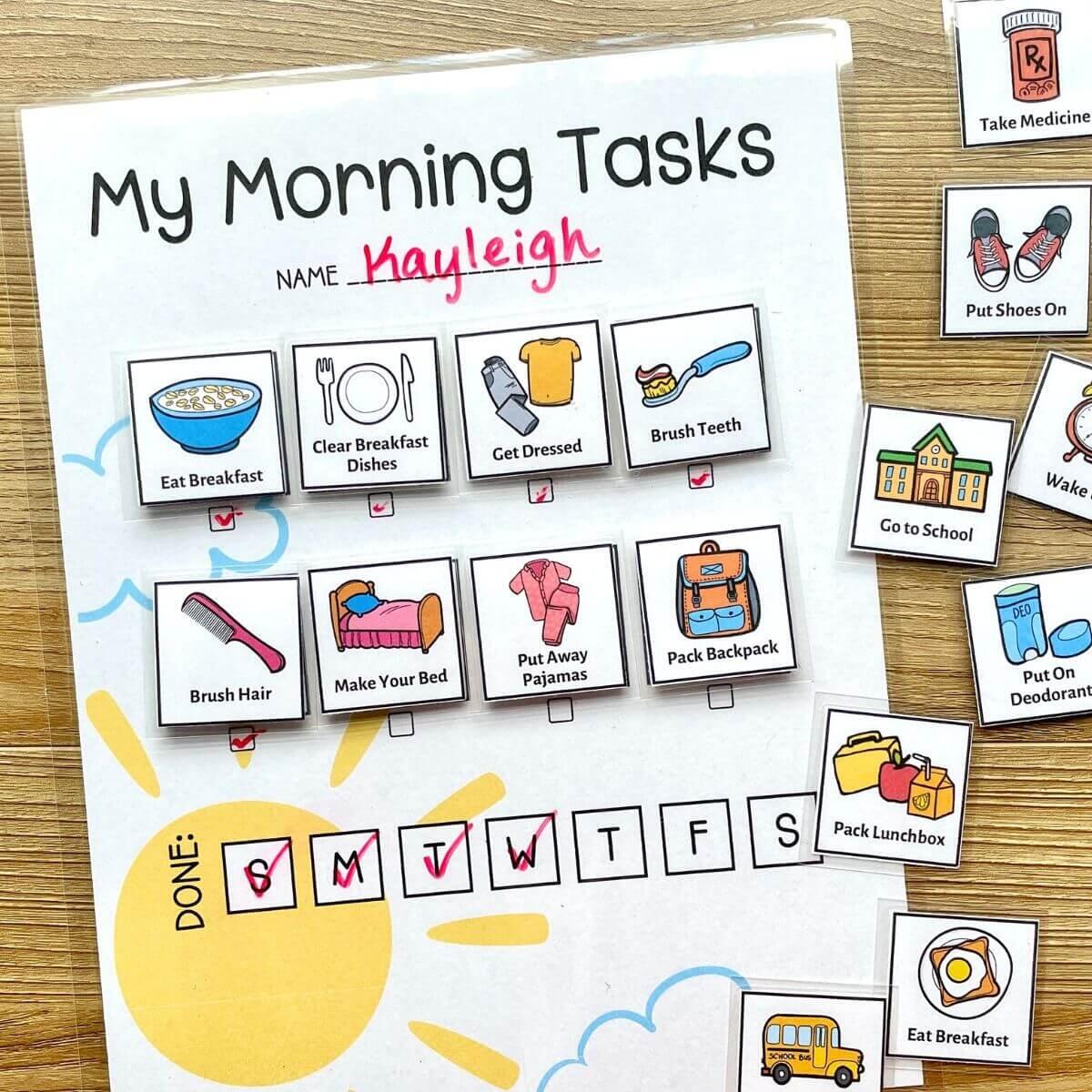 Morning Routine Printable