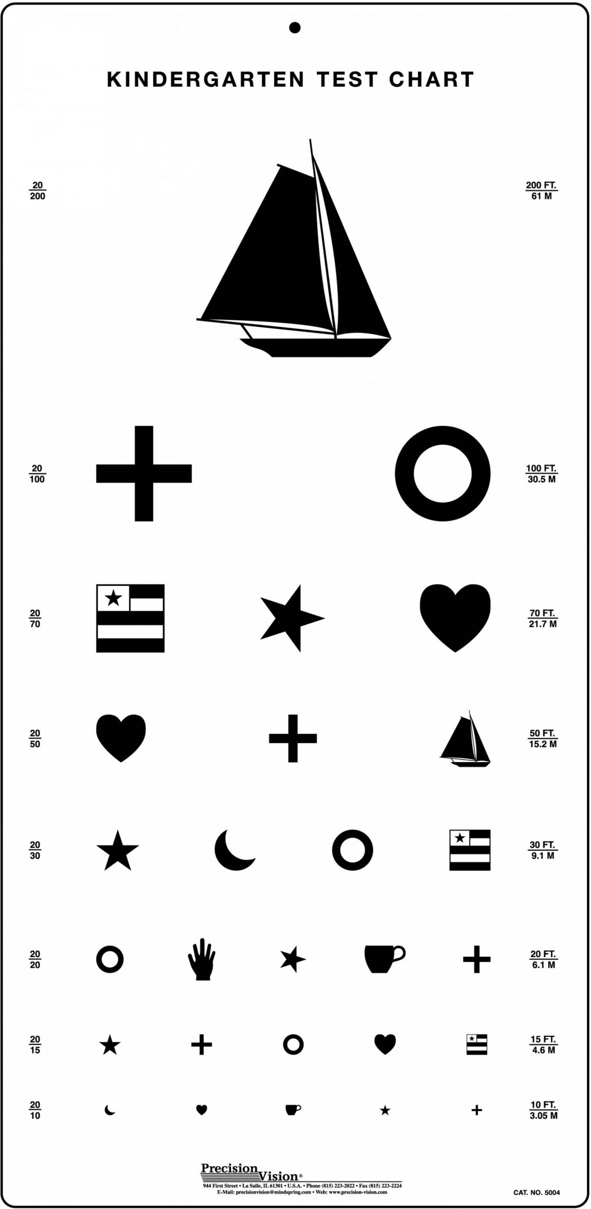 Kindergarten Eye Test Chart Precision Vision Kindergarten Eye Test Chart Precision Vision
