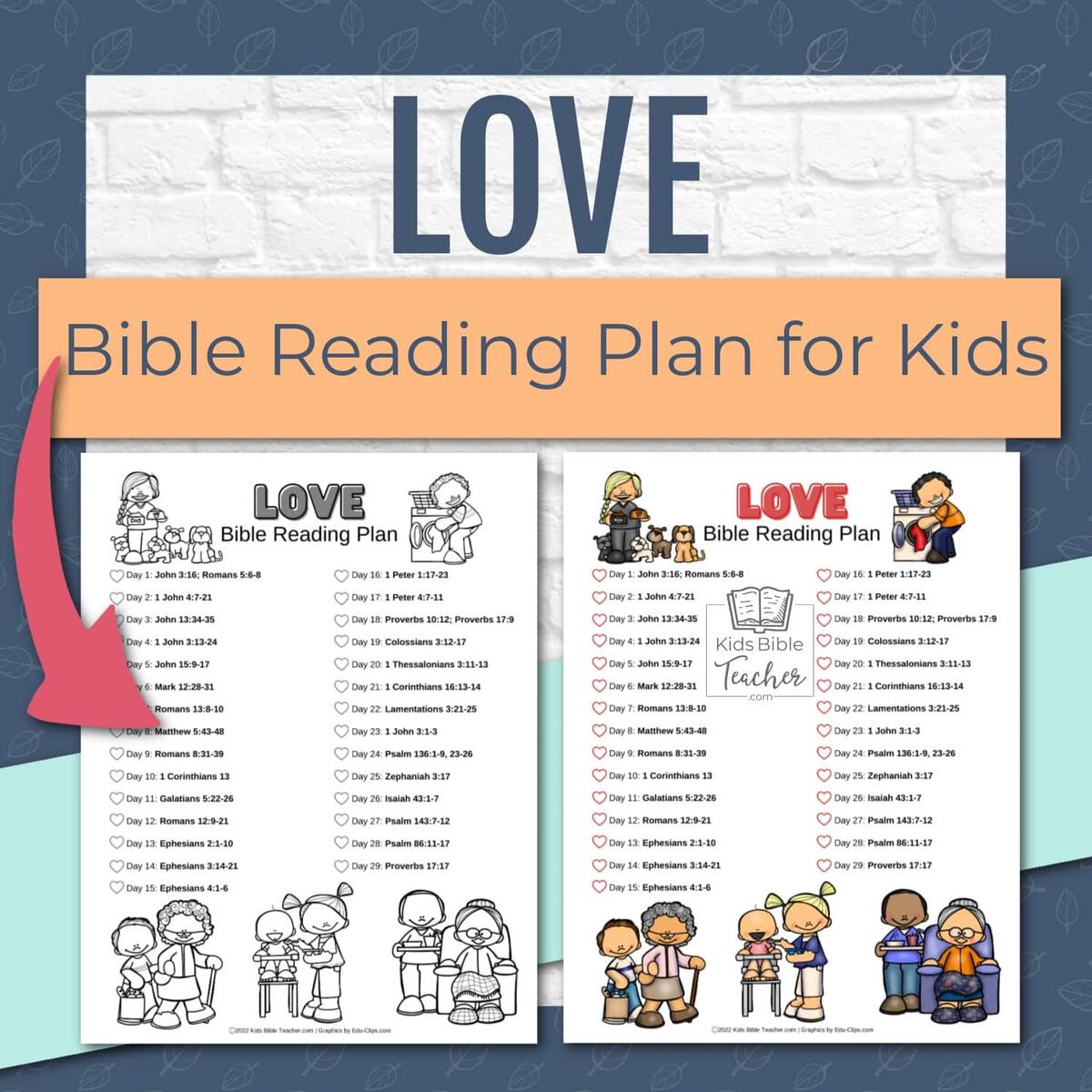 Love Bible Reading Plan Kids Bible Teacher Love Bible Reading Plan Kids Bible Teacher