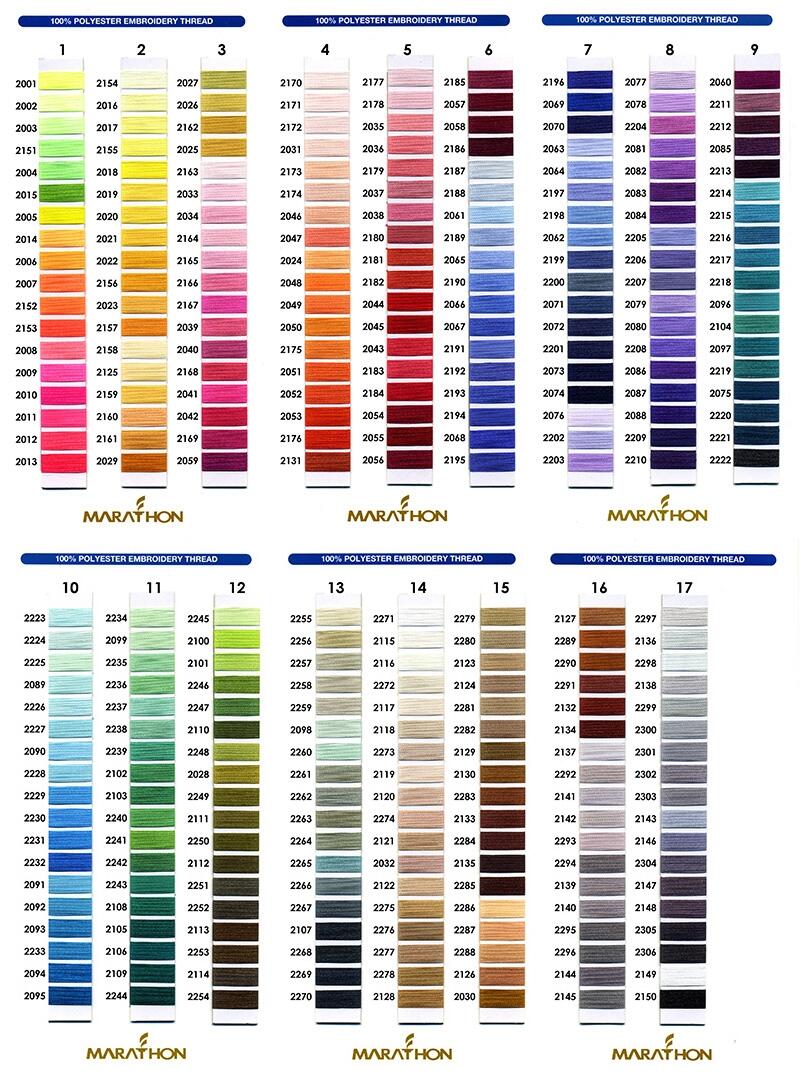 Embroidery Thread Color Chart Essential Swatch Guide For Monogram Embroidery Businesses On Etsy Sulky Thread Colors Etsy