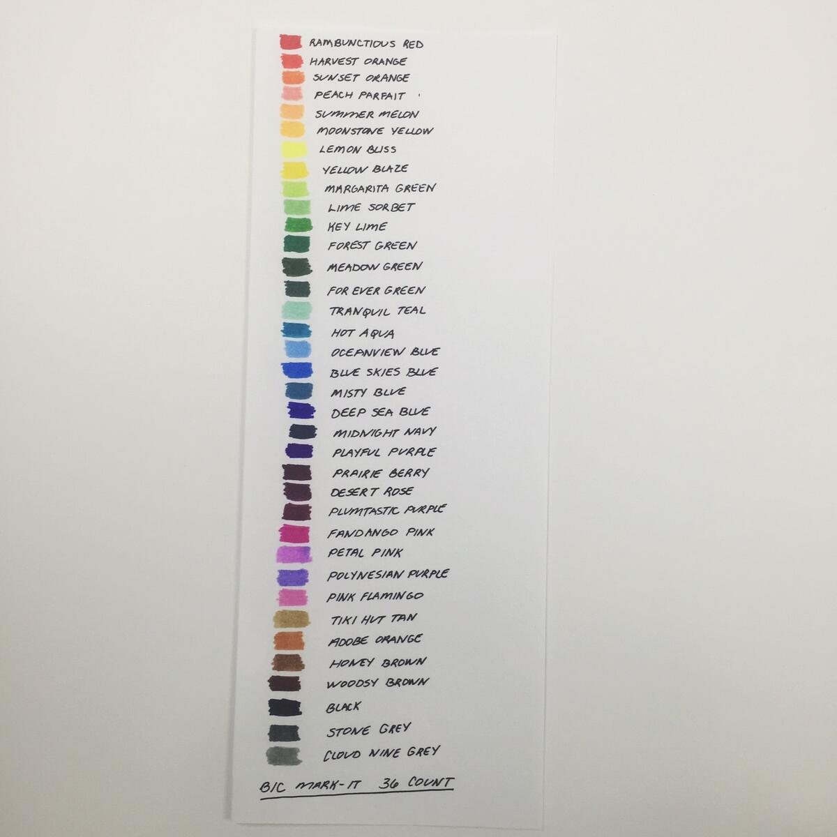 Make This Simple Marker Color Chart Make This Simple Marker Color Chart