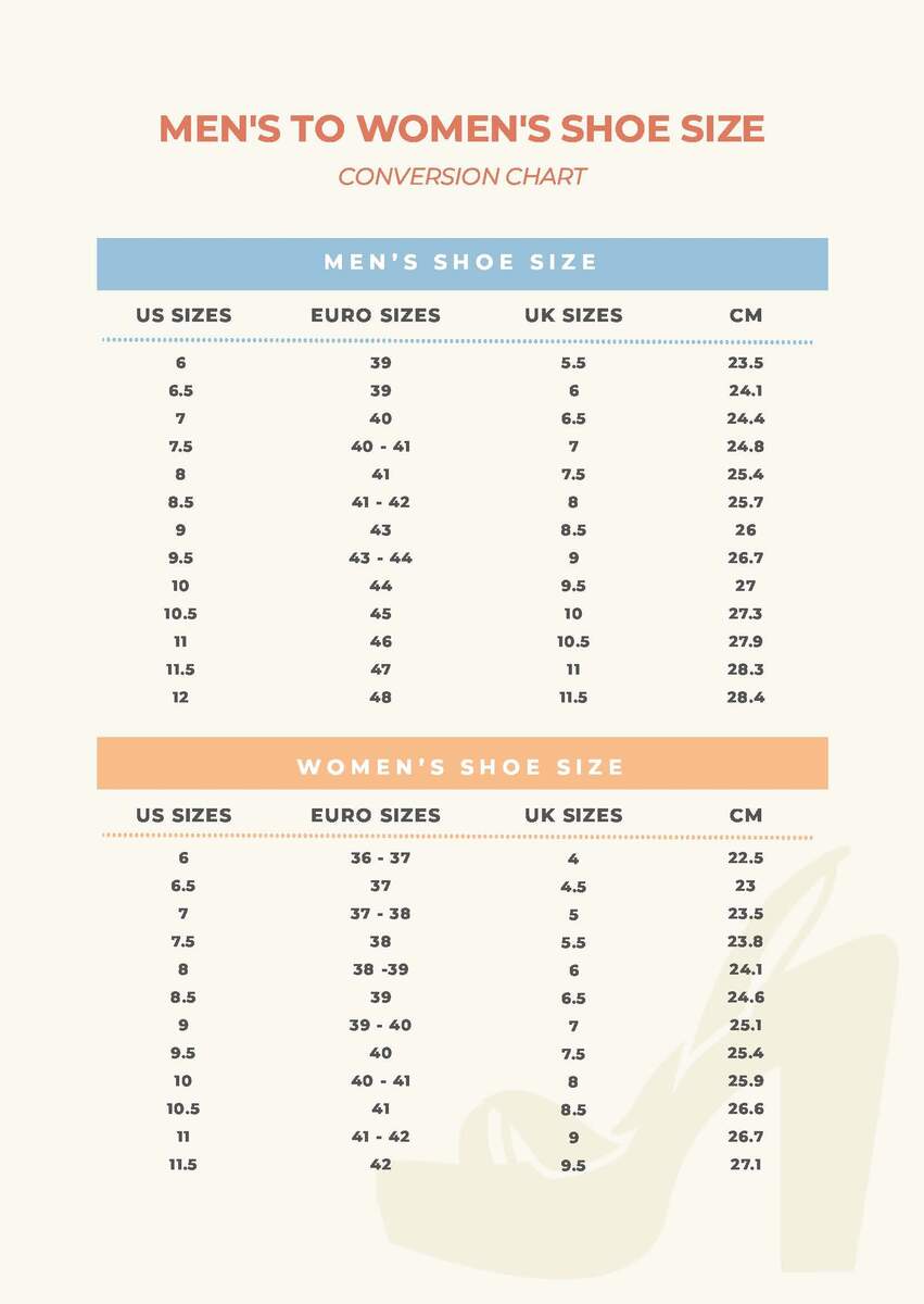 Men S To Women S Shoe Size Conversion Chart In PDF Download Template How To Measure Your Foot To Find The Right Shoe Size Nike